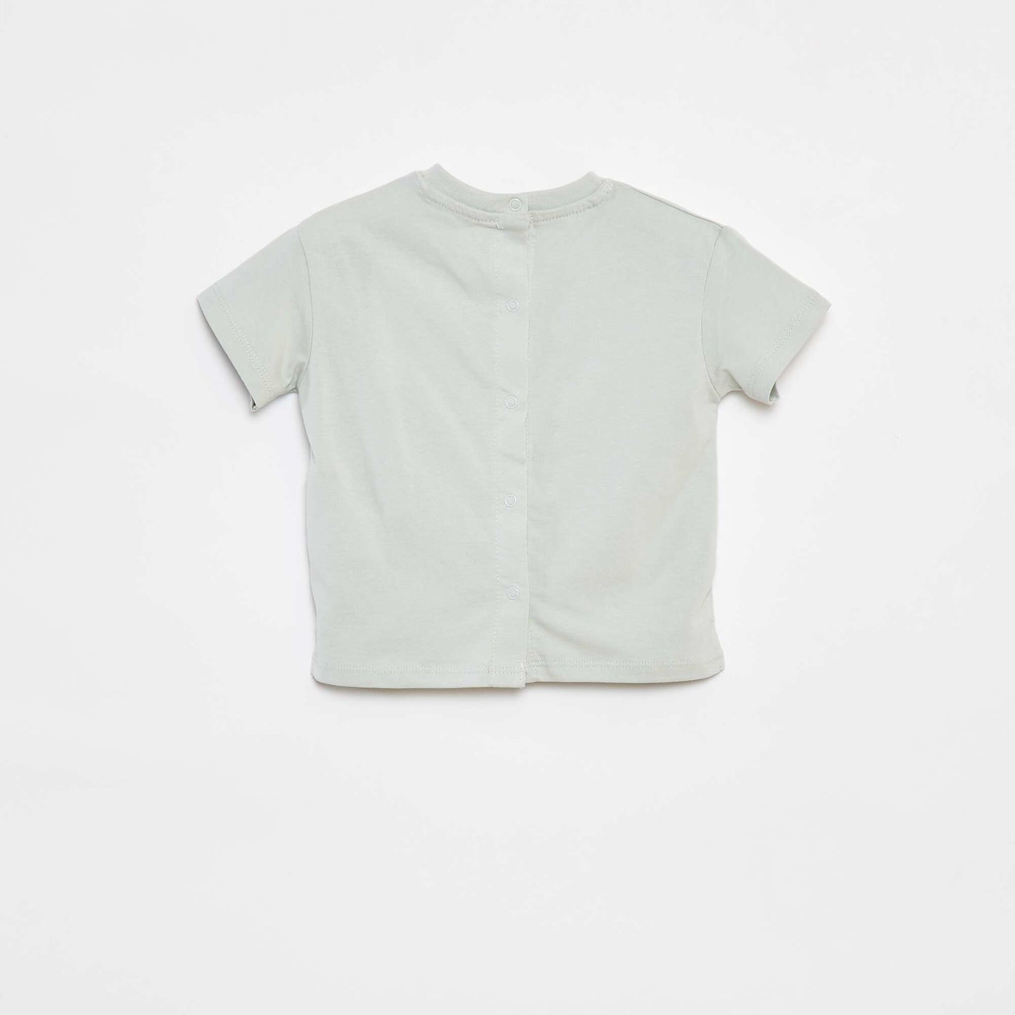 T-shirt loose et uni à manches courtes BLEU