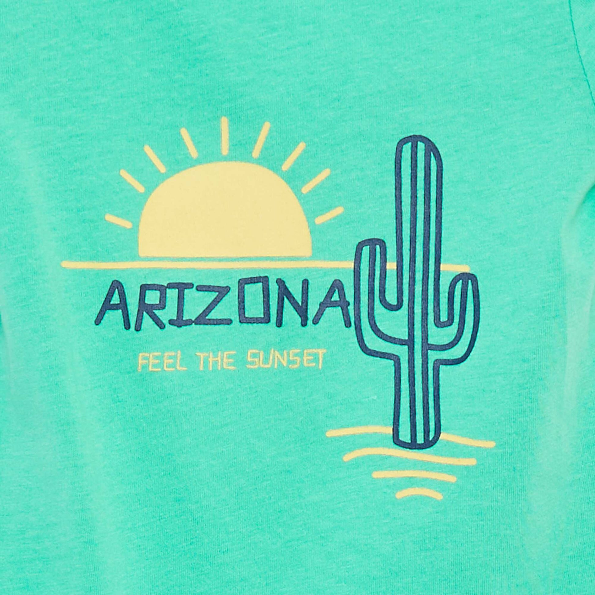 T-shirt à manches courtes avec animation BLEU