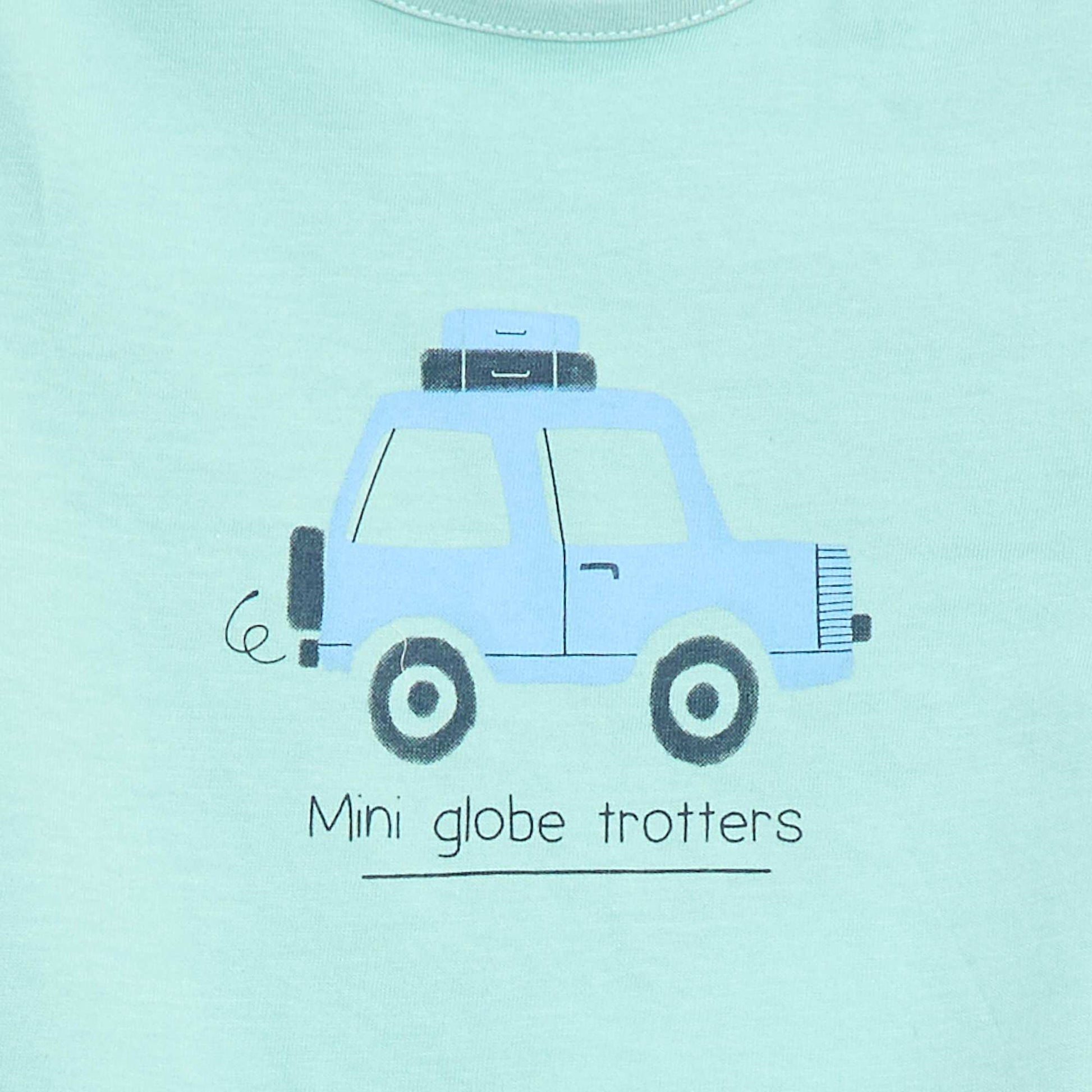 T-shirt à manches courtes avec animation BLEU