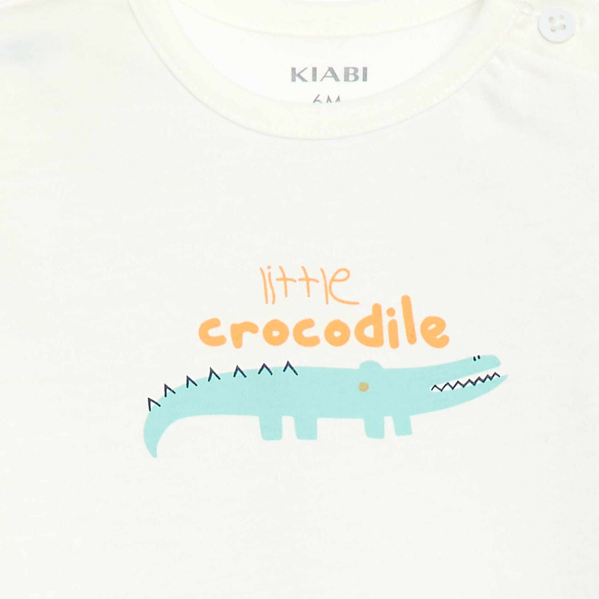 T-shirt à manches courtes avec animation BLANC