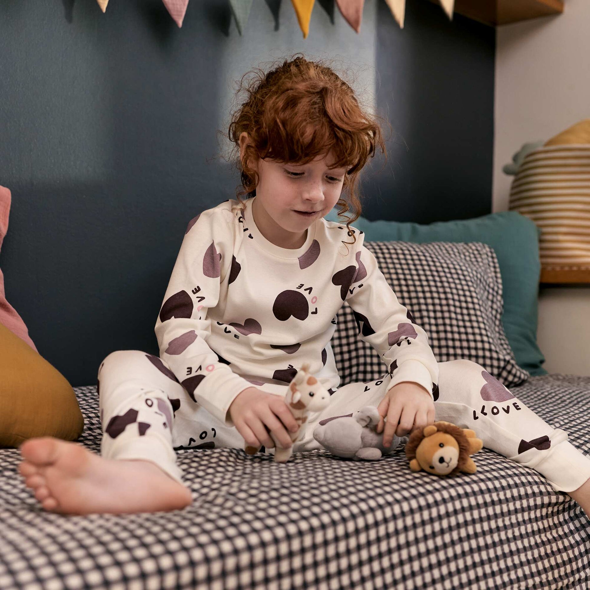 Pyjama long t-shirt + pantalon à motif - 2 pièces VIOLET