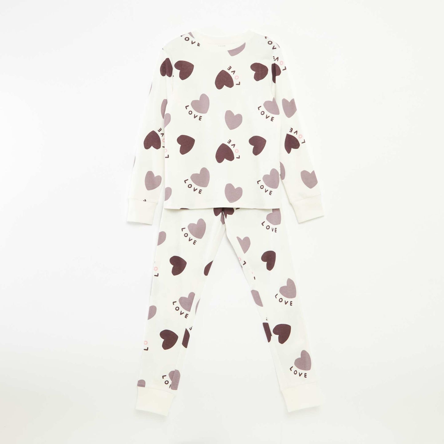 Pyjama long t-shirt + pantalon à motif - 2 pièces VIOLET