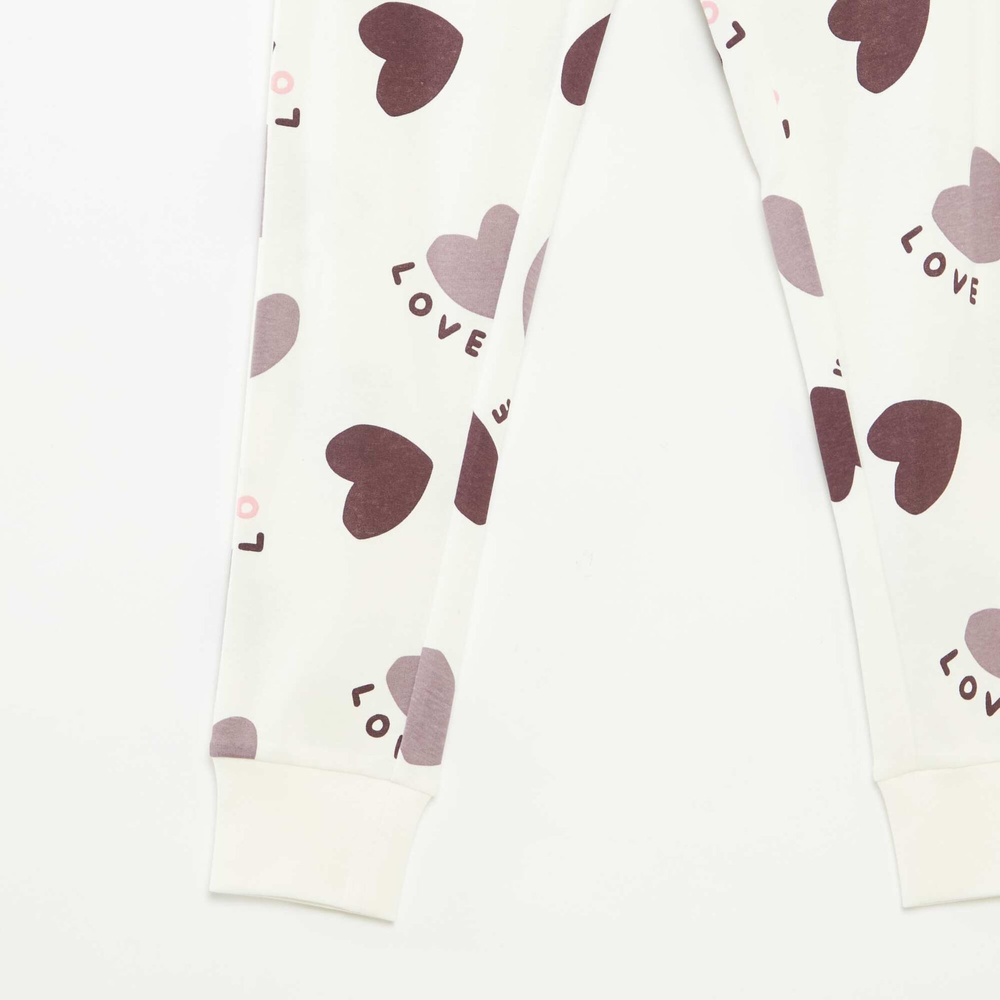 Pyjama long t-shirt + pantalon à motif - 2 pièces VIOLET