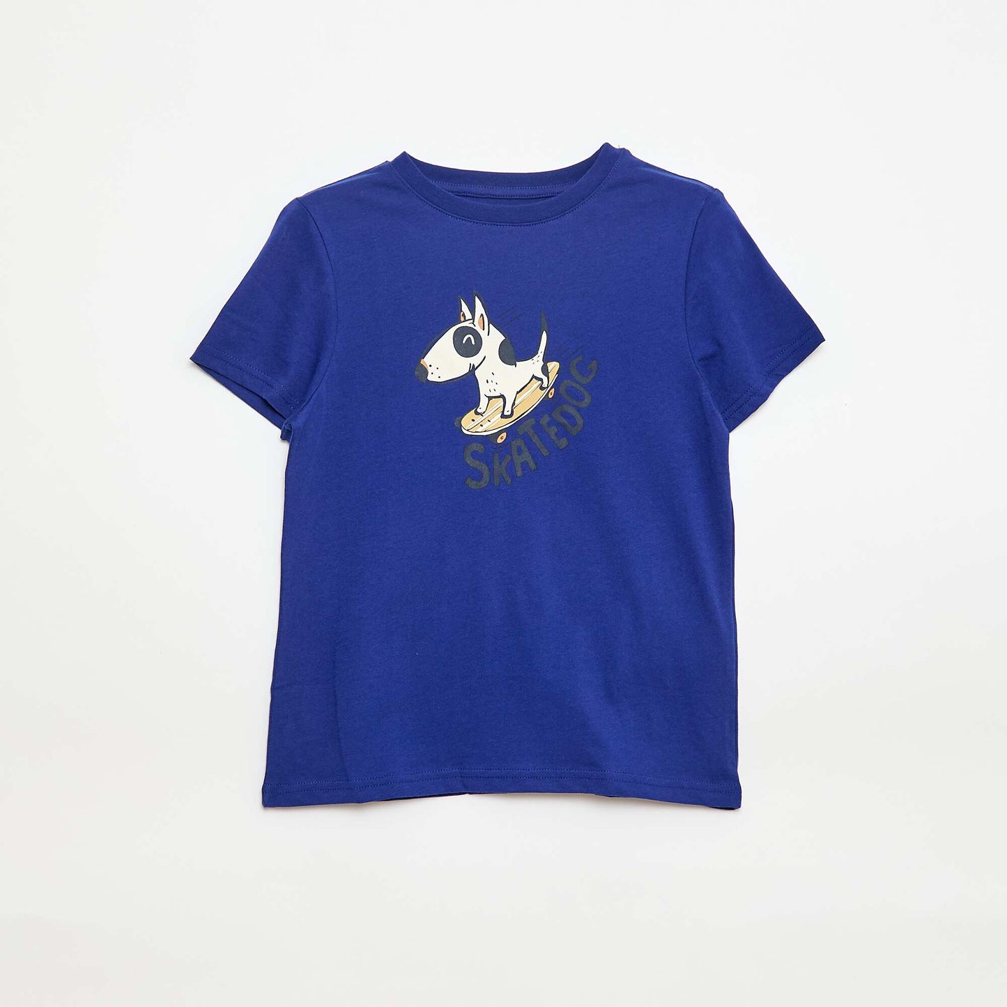 T-shirt imprimé manches courtes BLEU