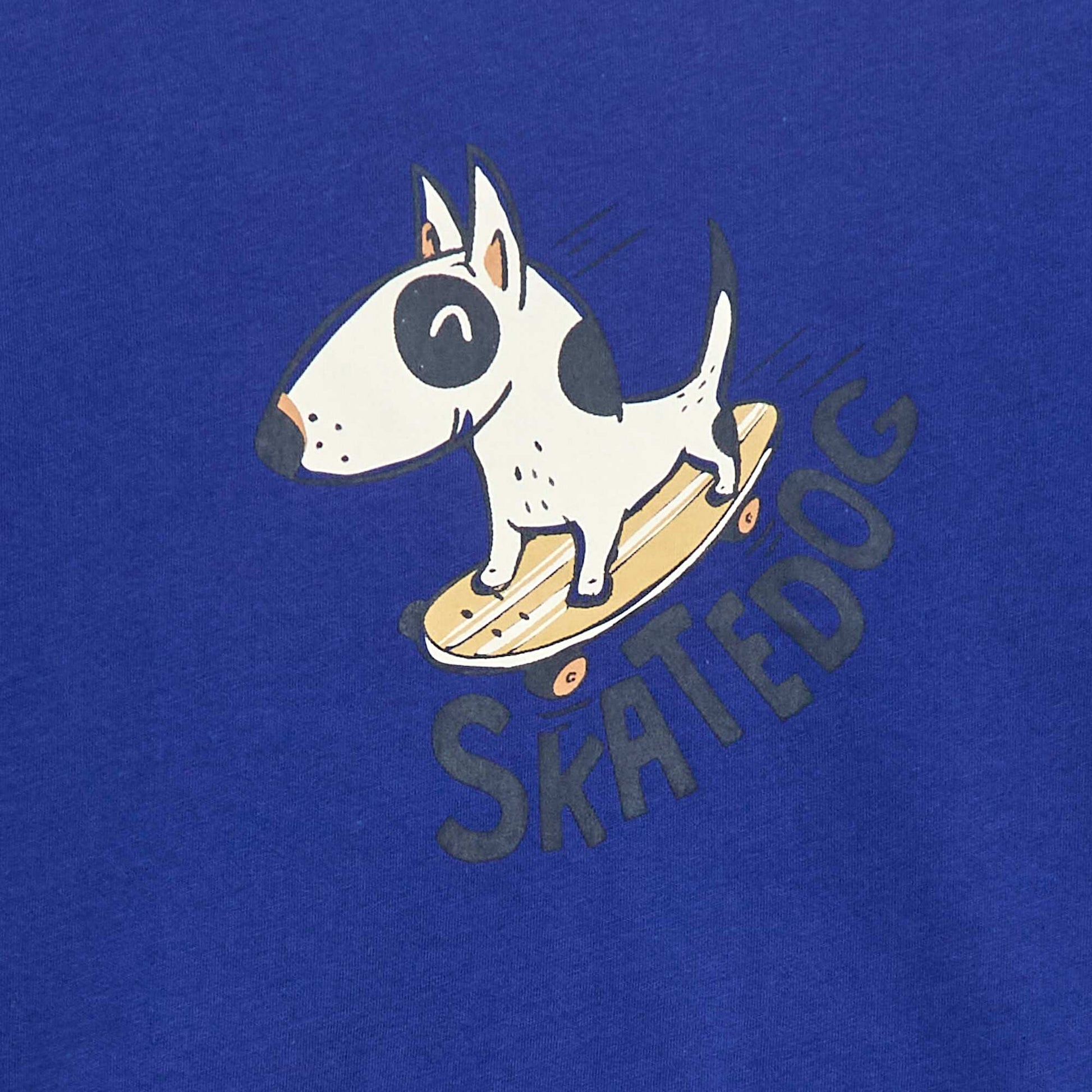T-shirt imprimé manches courtes BLEU