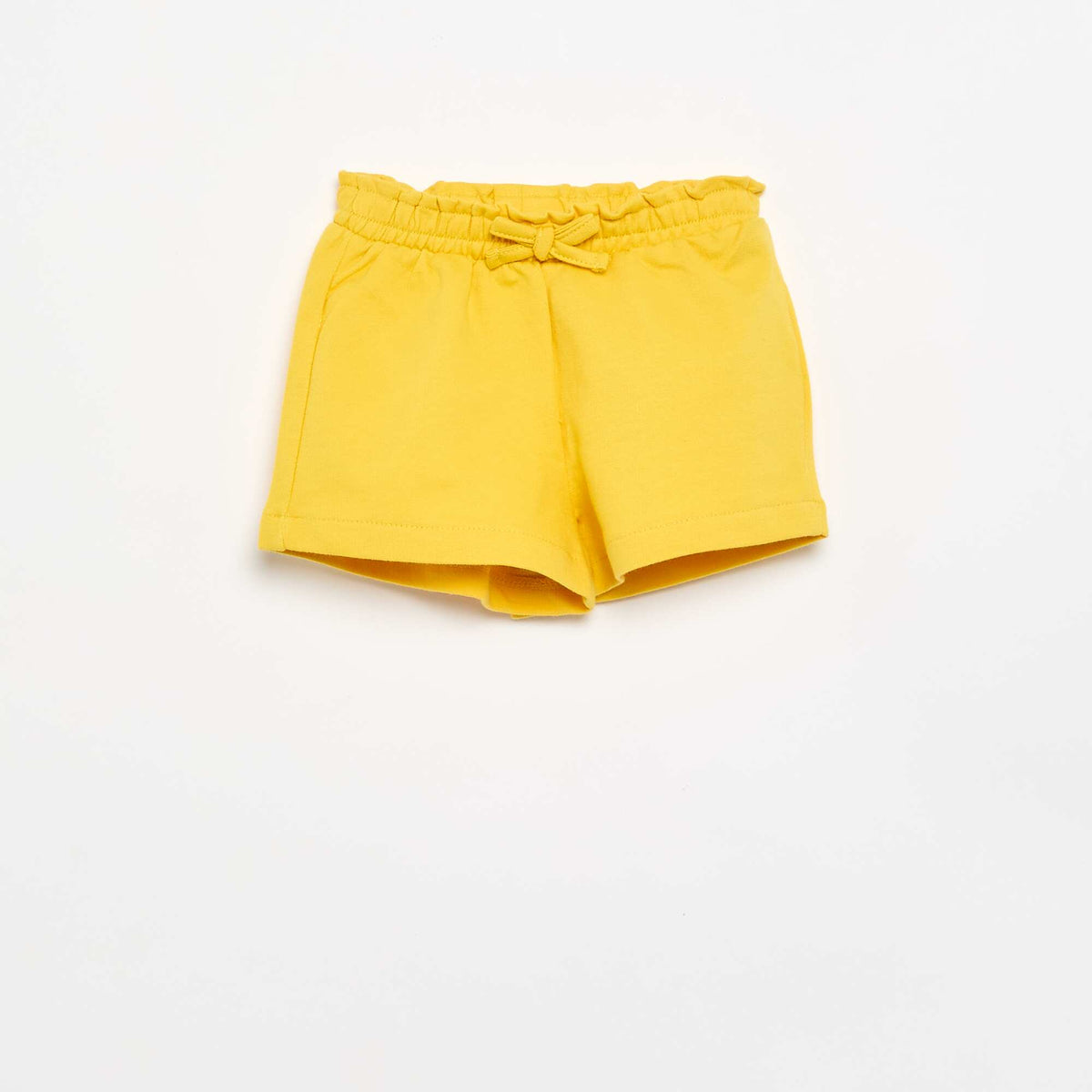 Ensemble t-shirt à manches volantées + short à motif - 2 pièces BLANC
