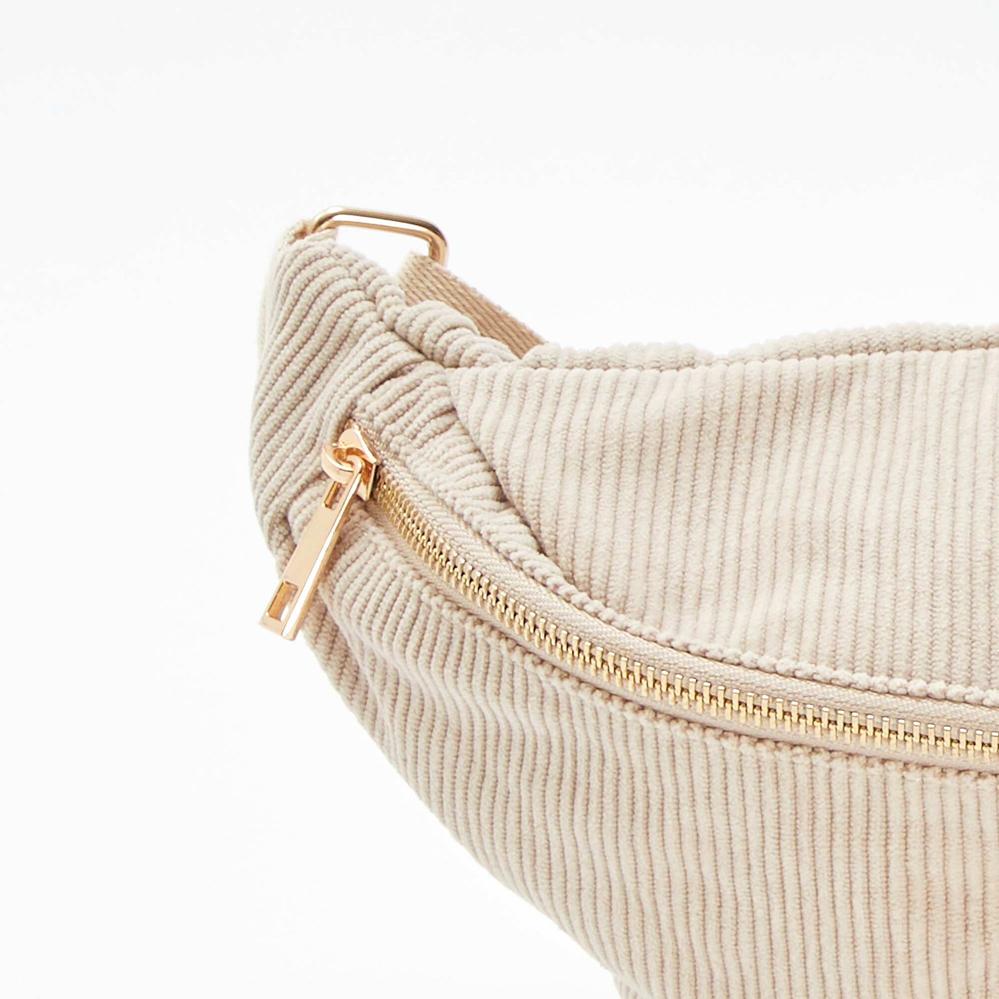Sac banane en velours côtelé BEIGE