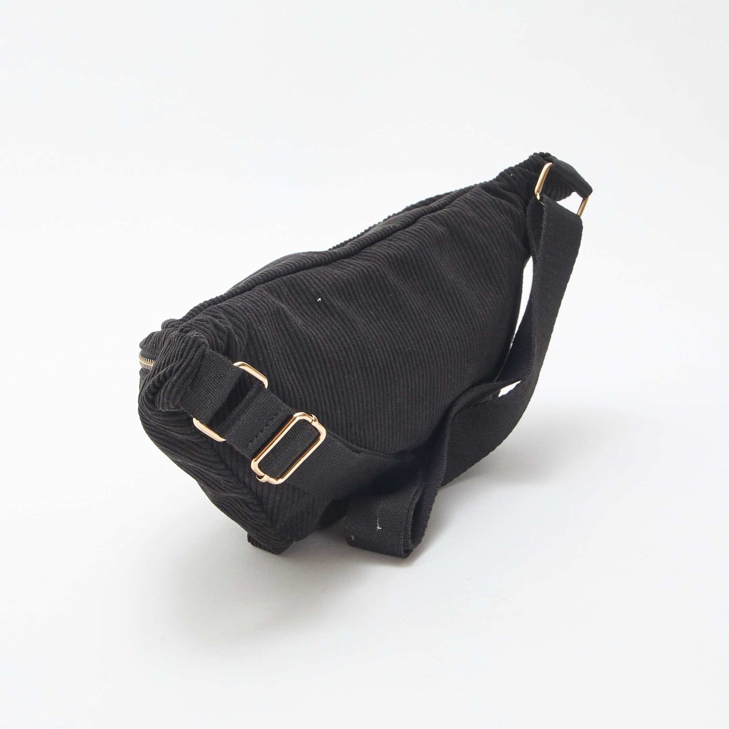 Sac banane en velours côtelé NOIR