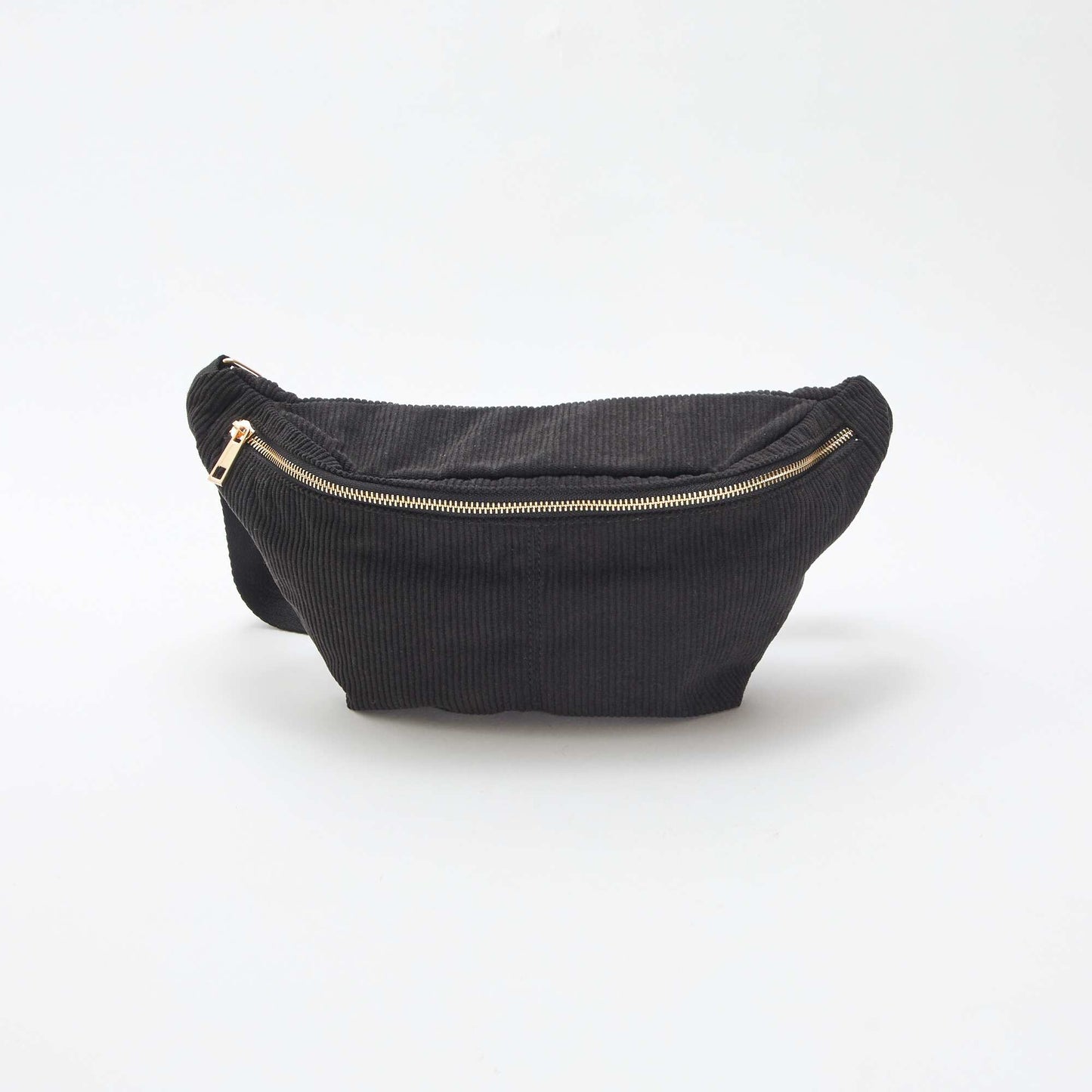 Sac banane en velours côtelé NOIR