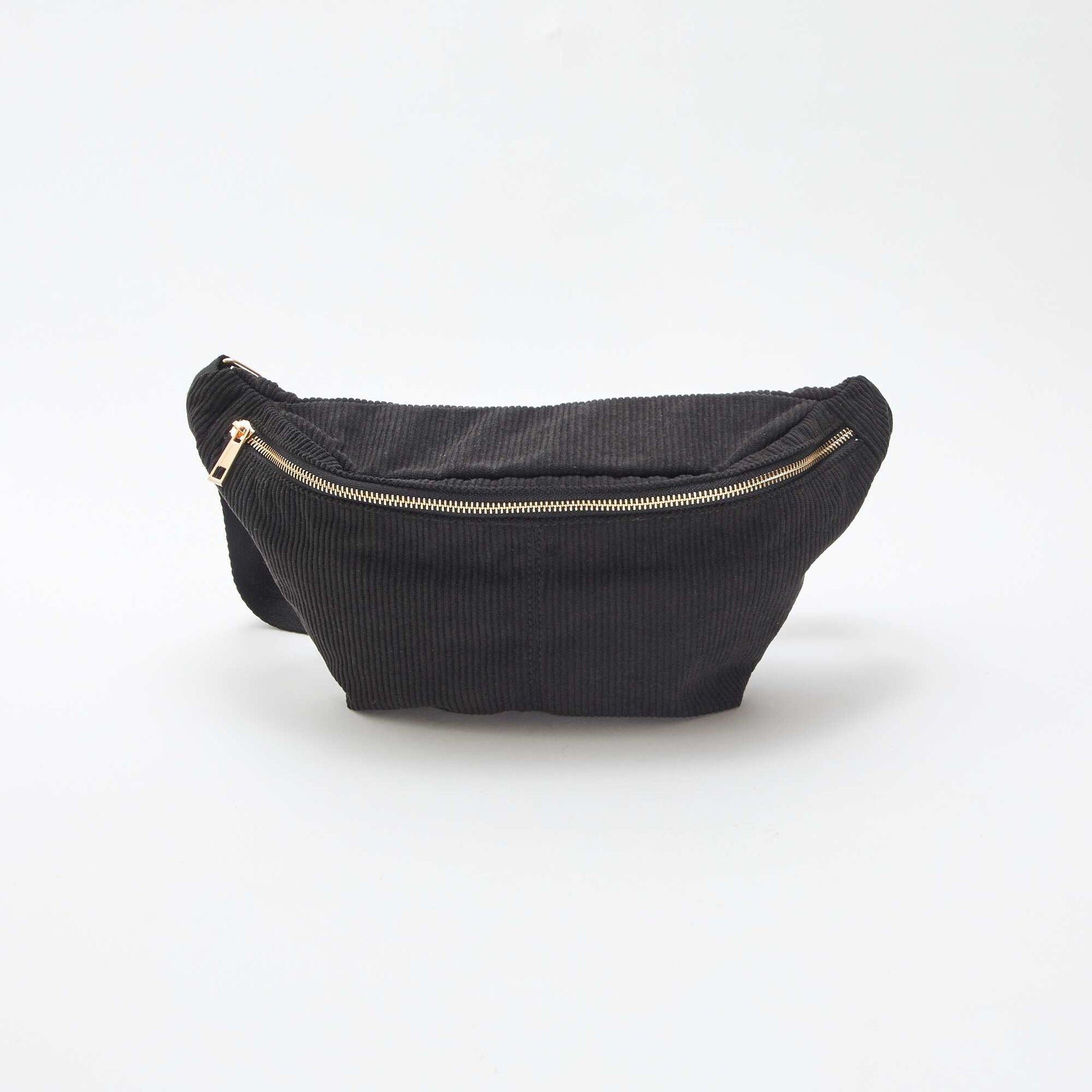Sac banane en velours côtelé NOIR