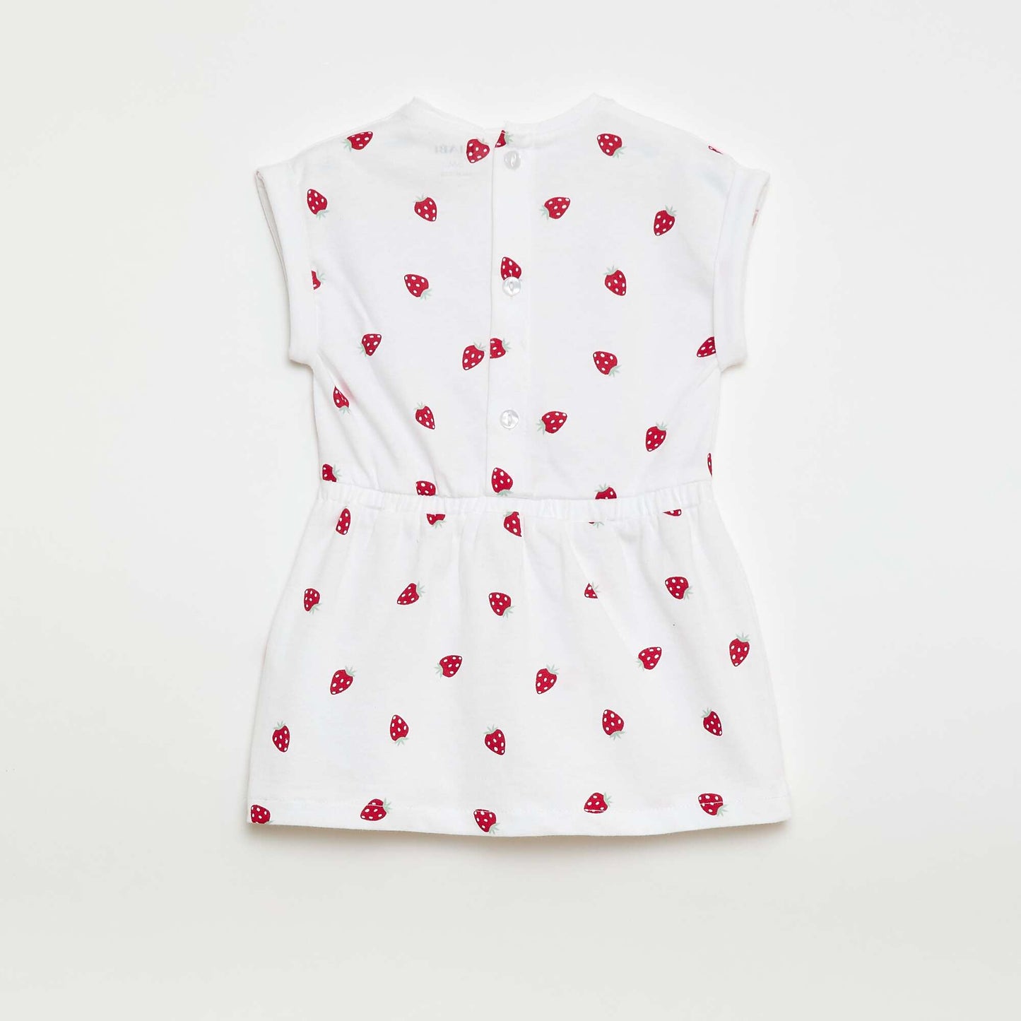 Robe manches courtes en jersey BLANC
