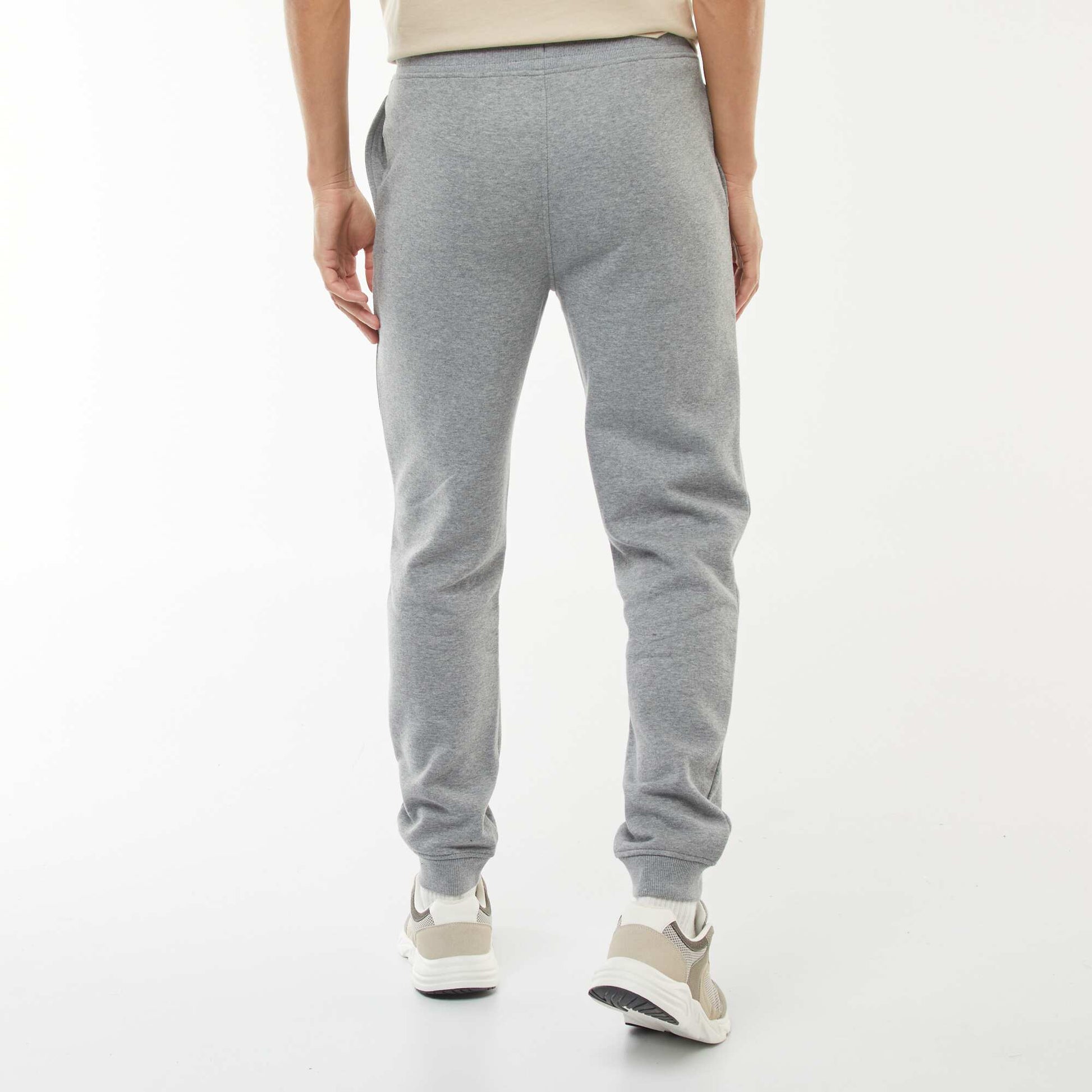 Pantalon jogging en molleton chaud GRIS
