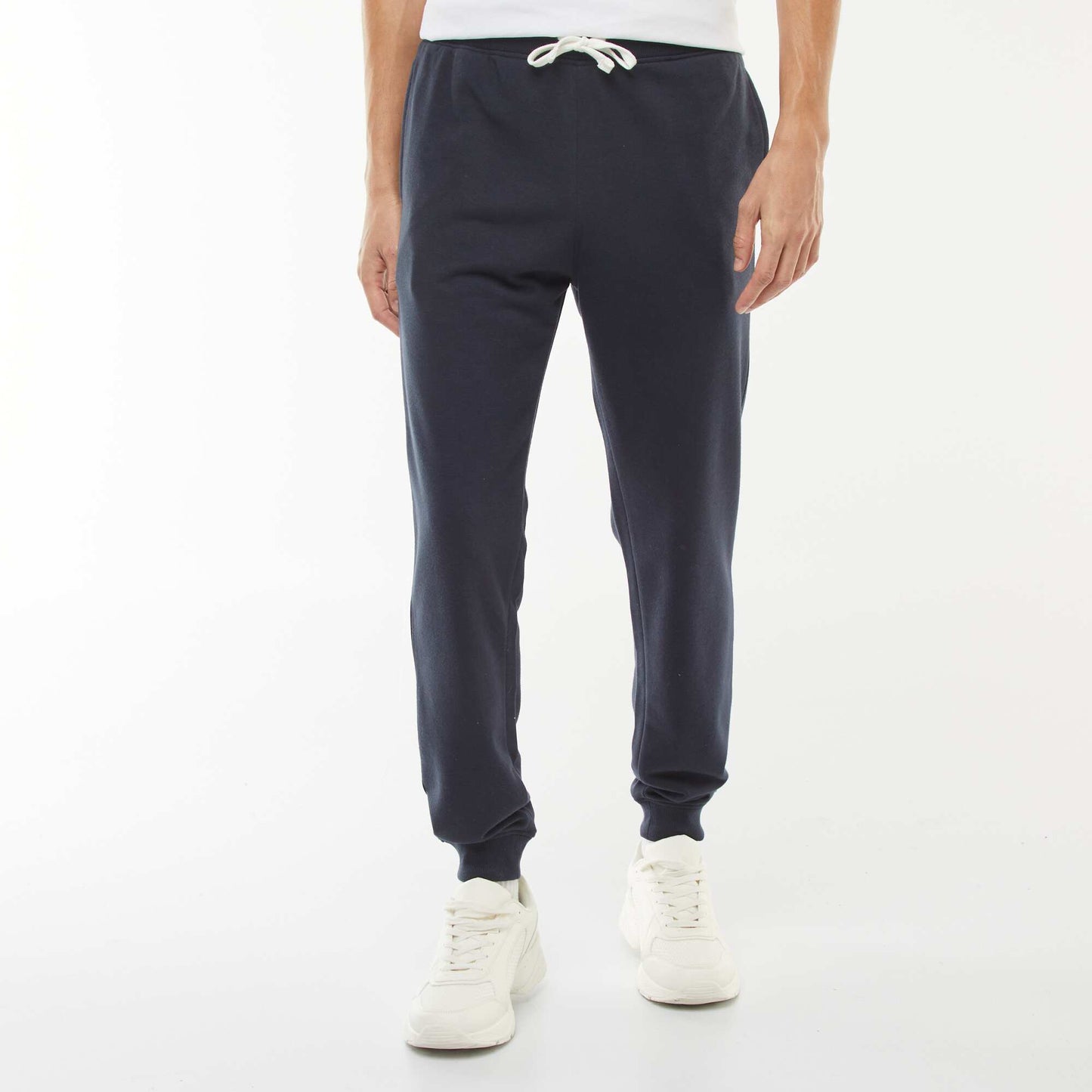 Pantalon jogging léger uni BLEU MARINE