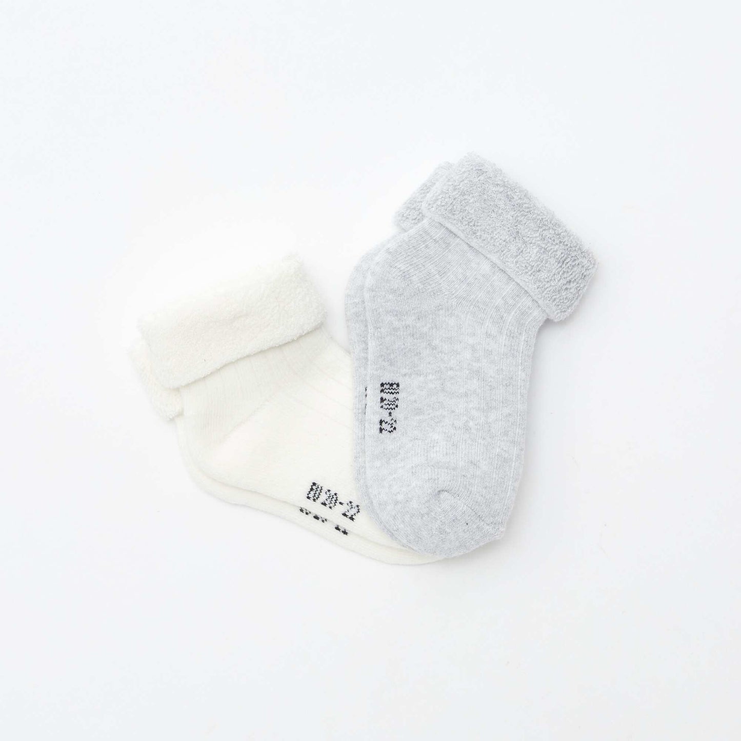 Lot de 2 paires de chaussettes naissance GRIS