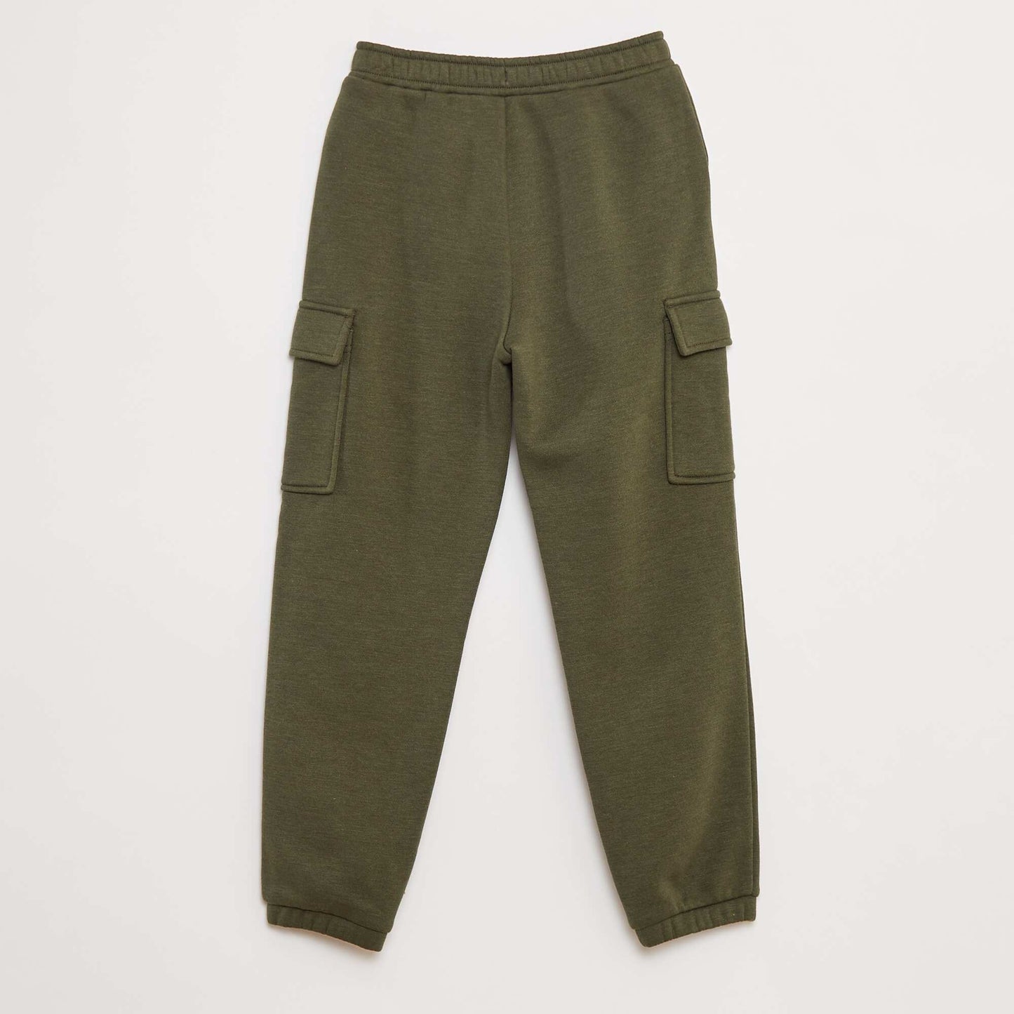 Jogging en molleton uni multi-poches VERT