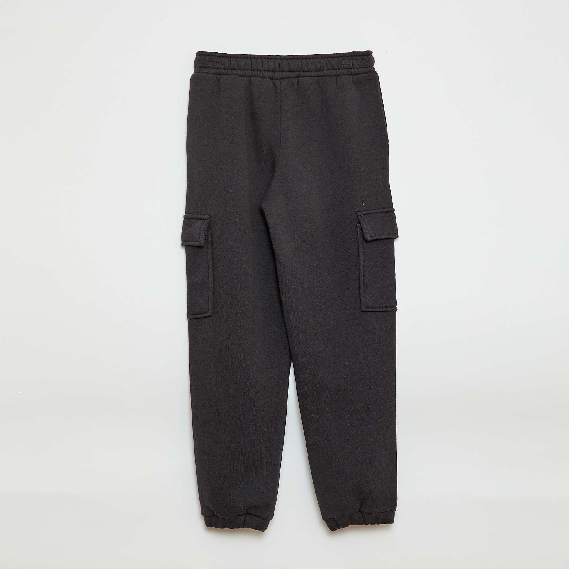 Jogging en molleton uni multi-poches NOIR
