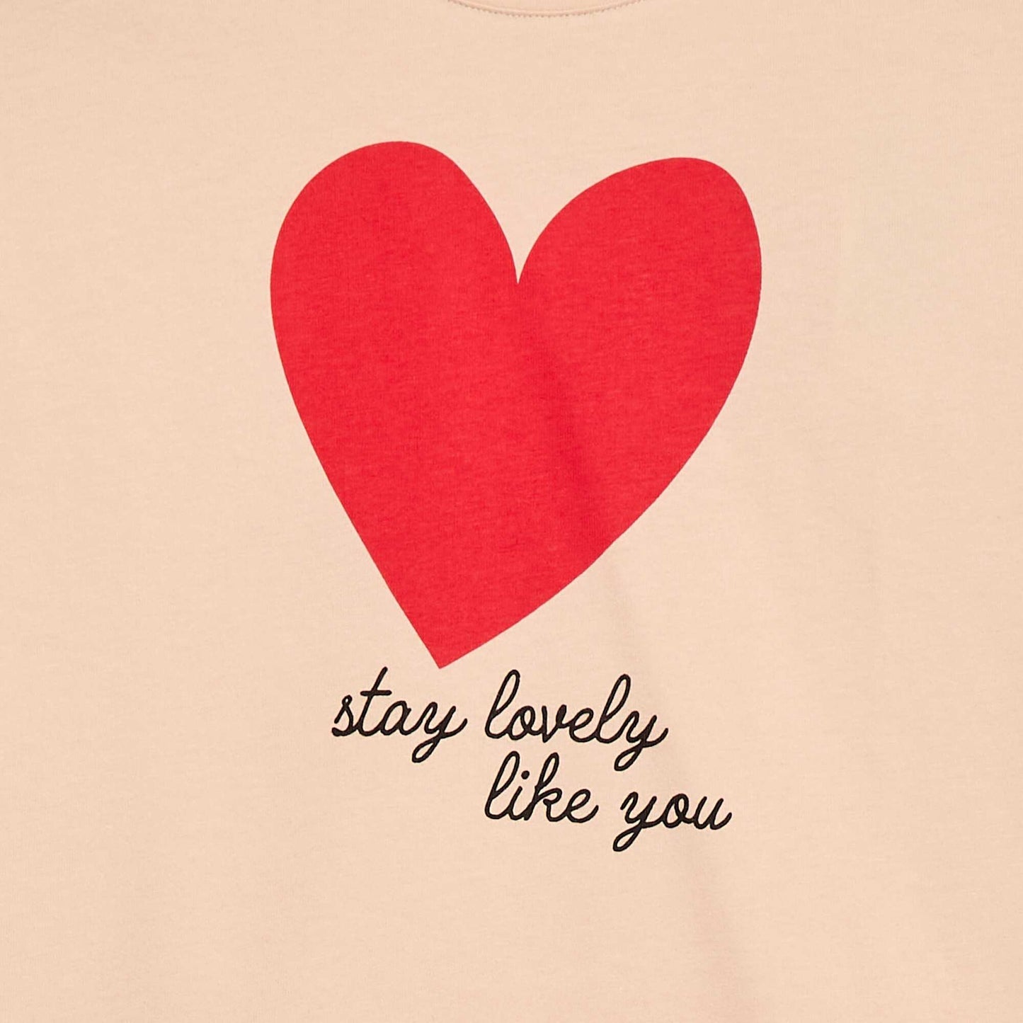 T-shirt imprimé manches longues ROSE