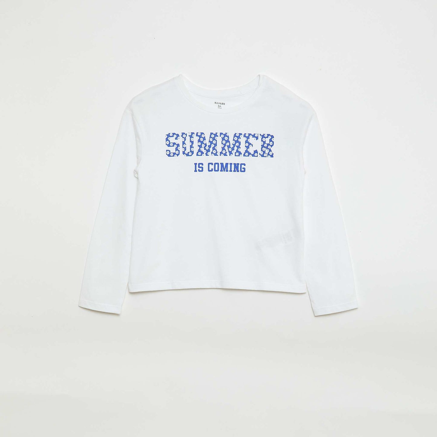 T-shirt imprimé manches longues BLANC