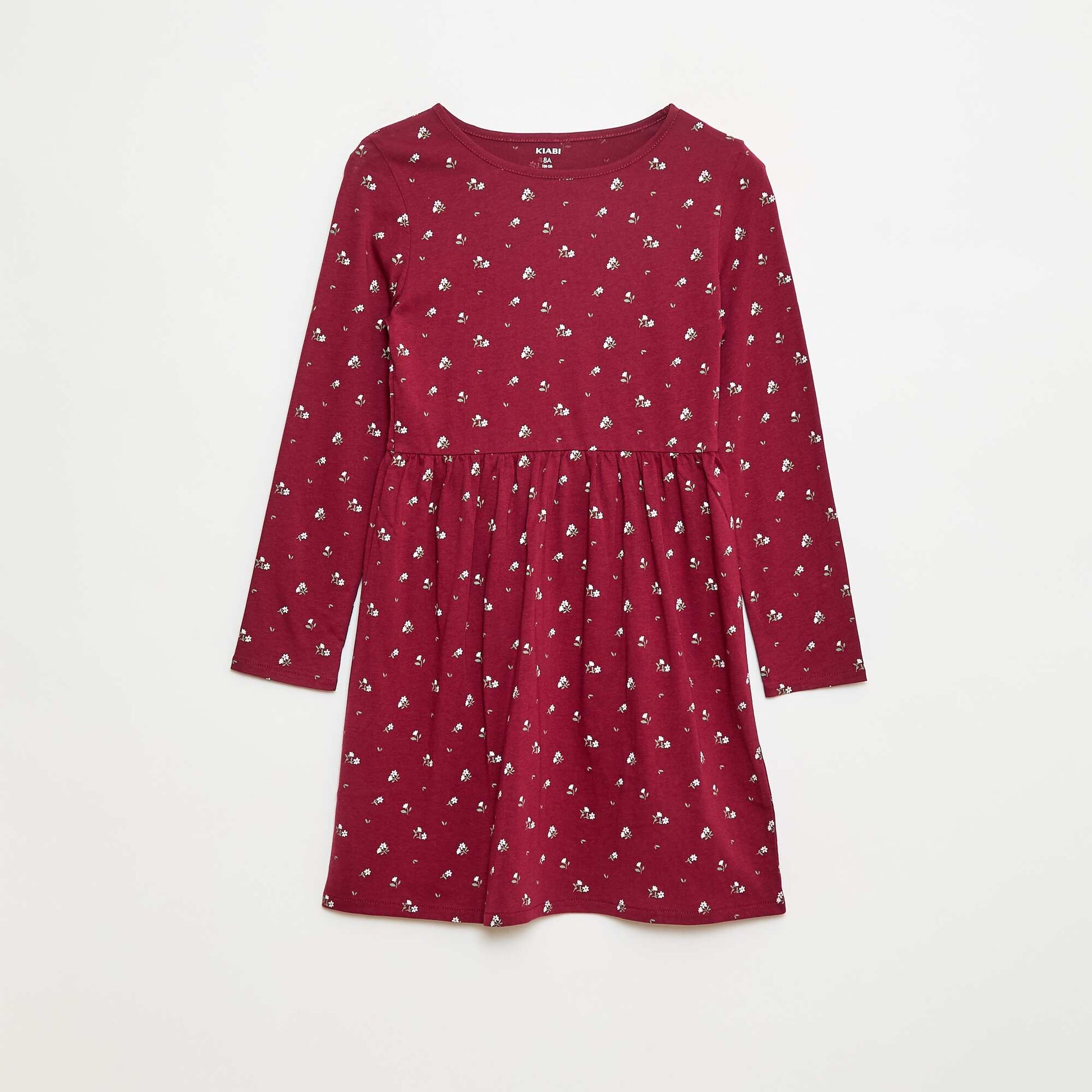 Robe en coton à motif ROUGE