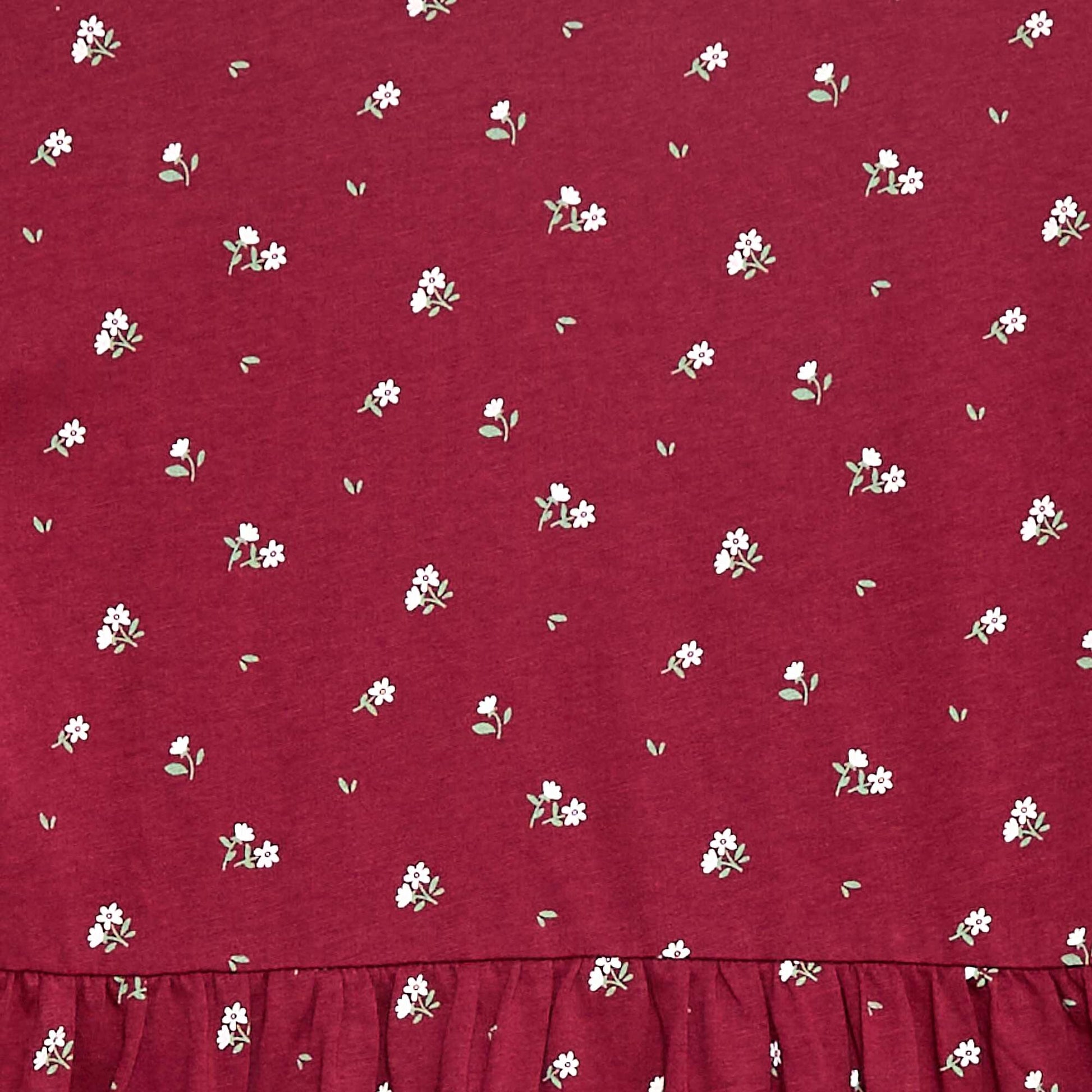 Robe en coton à motif ROUGE