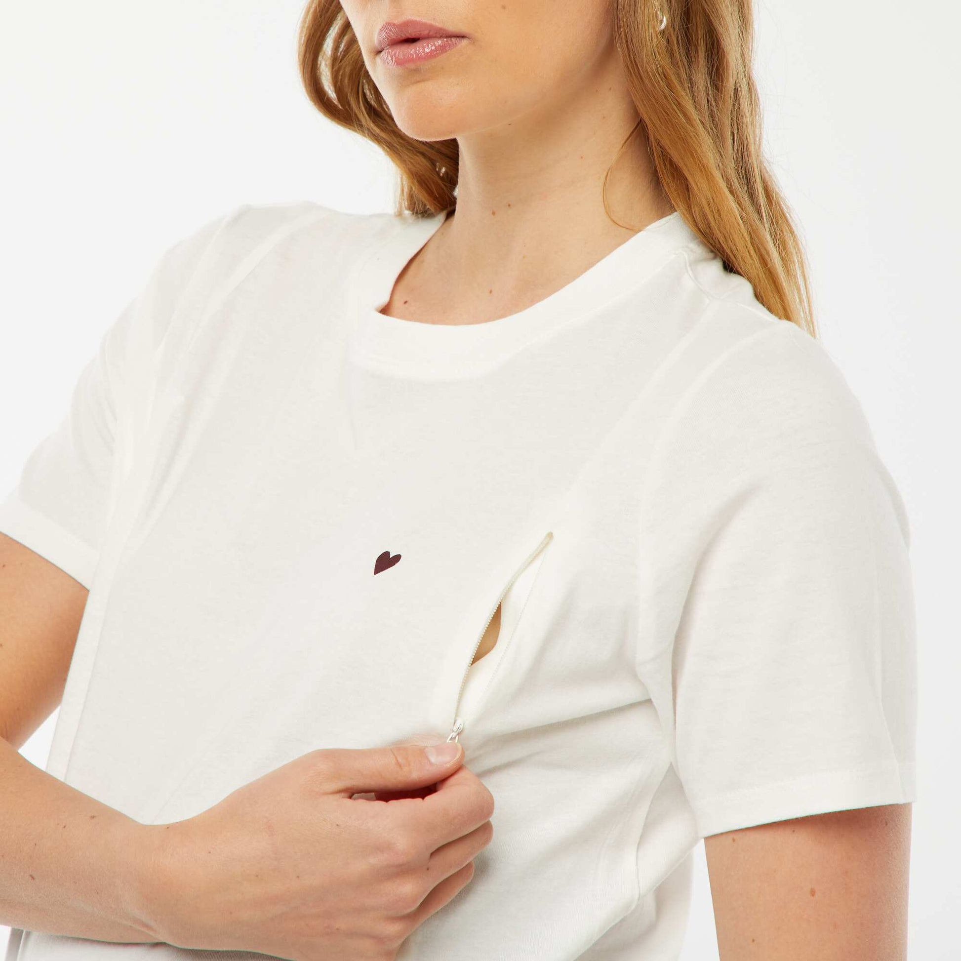 T-shirt d'allaitement BLANC