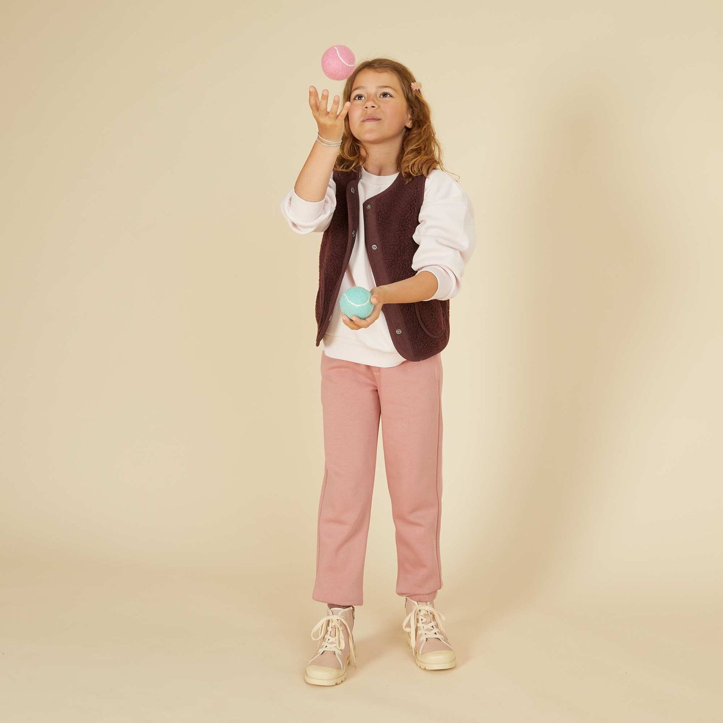 Lot 2 pantalons joggings en molleton ROSE