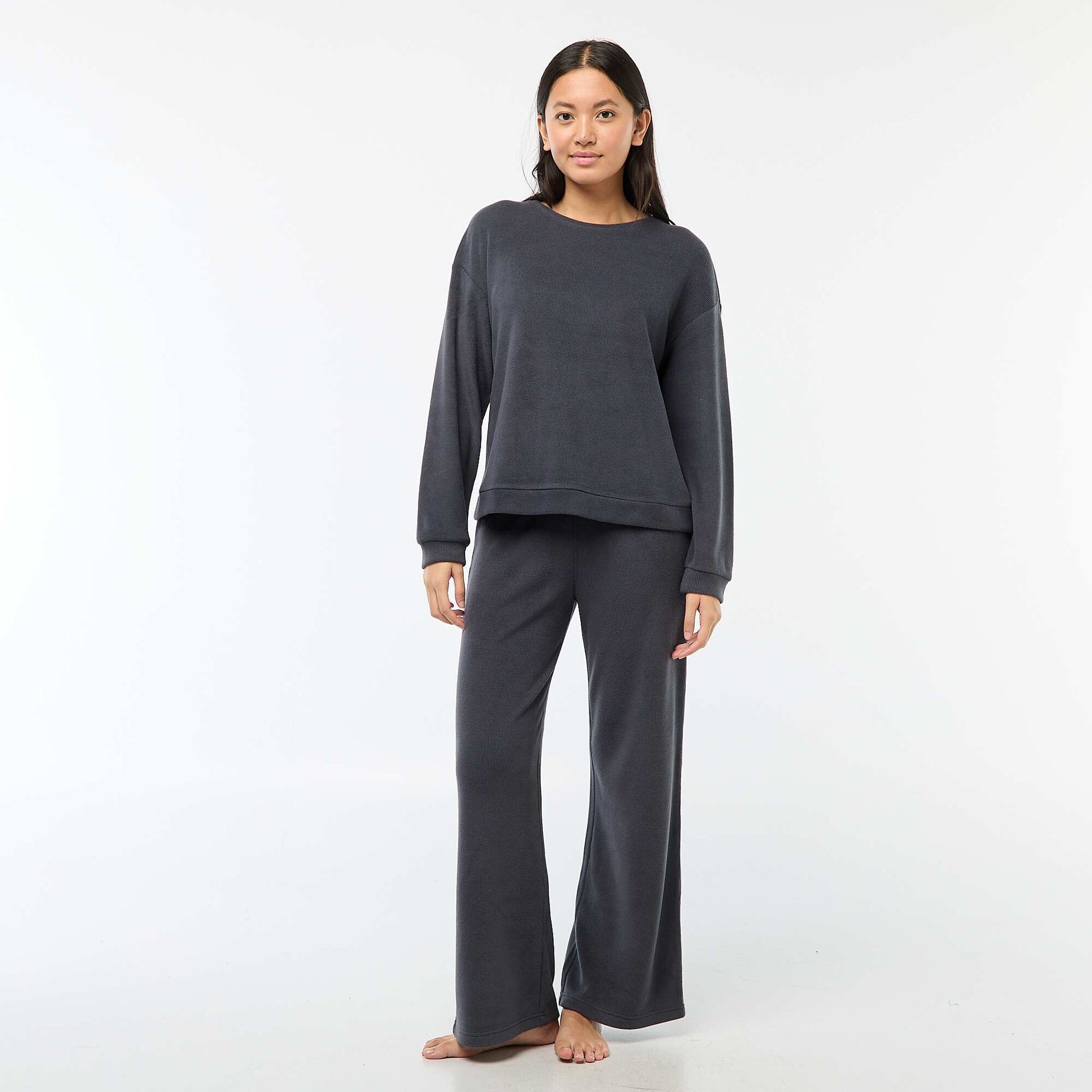 Ensemble de pyjama jersey uni BLEU