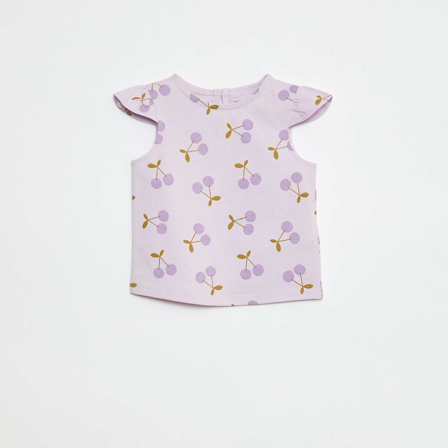T-shirt à motif avec emmanchures volantées VIOLET