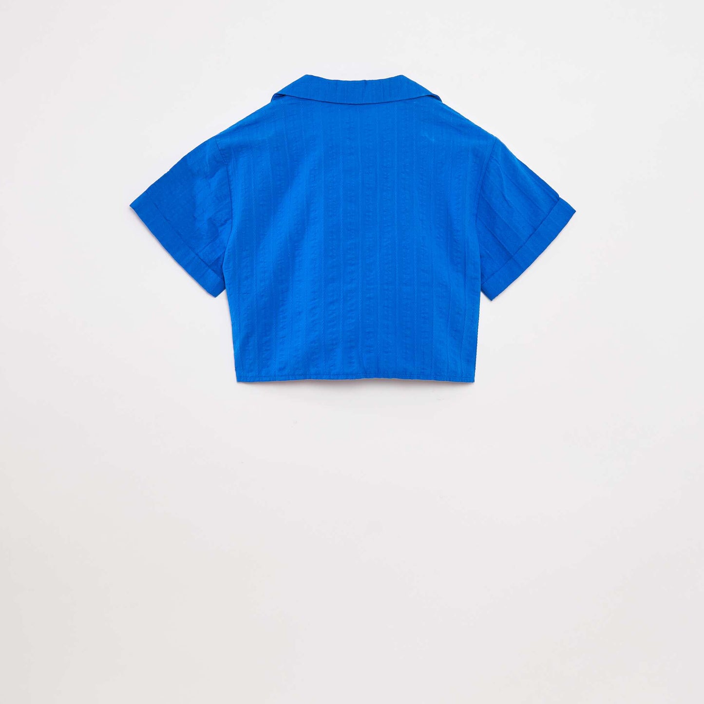Chemise courte avec nœud BLEU