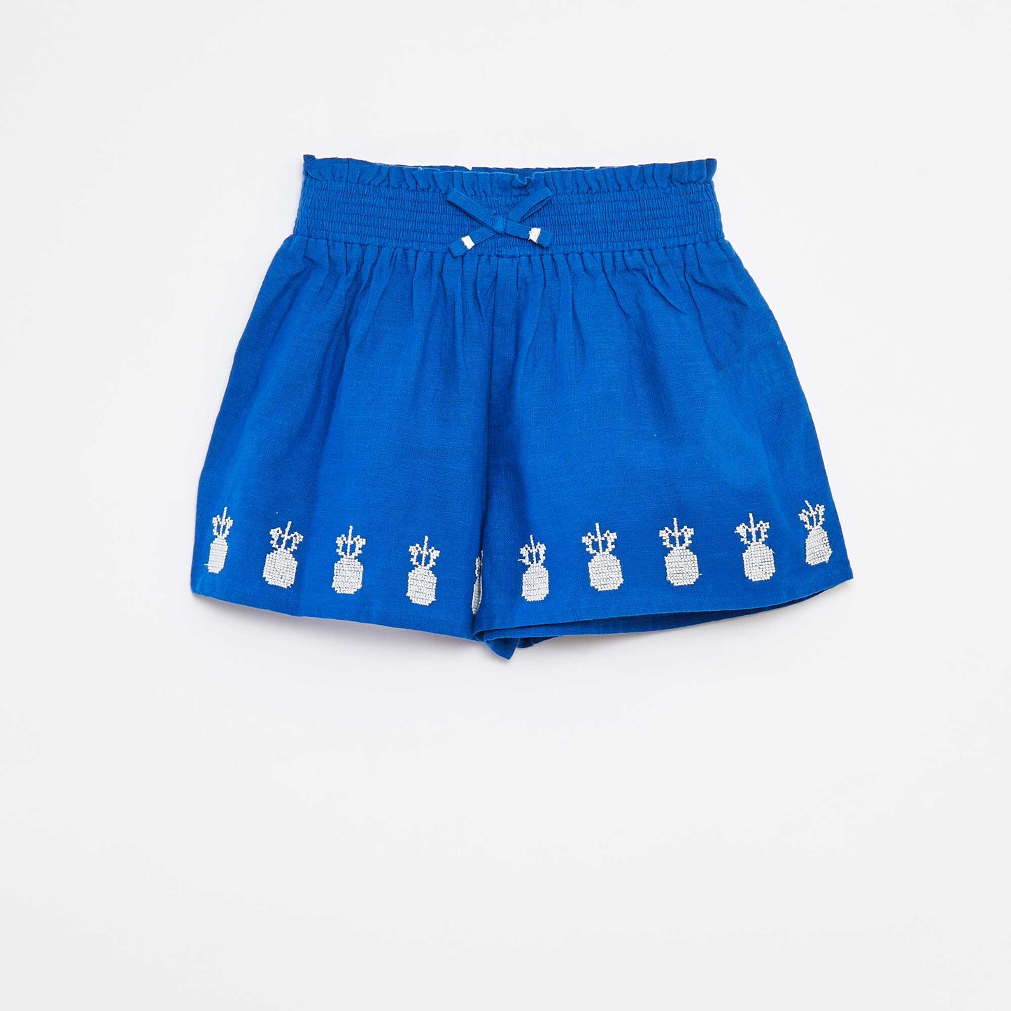 Short avec broderies anglaises BLEU