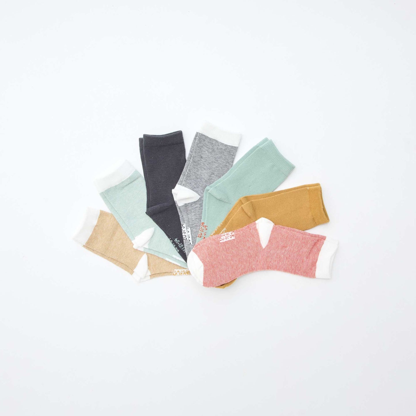 Lot de 7 paires de chaussettes imprimées MARRON
