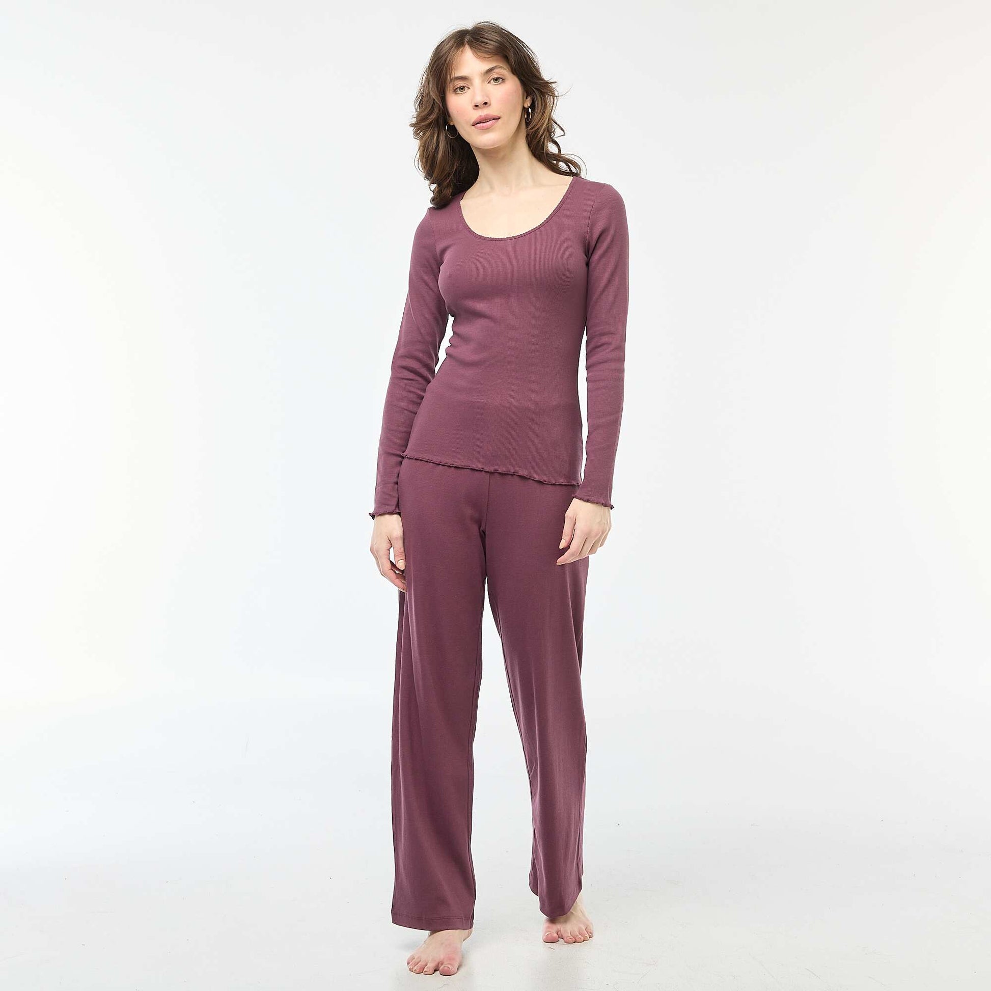Pantalon côtelé de nuit VIOLET