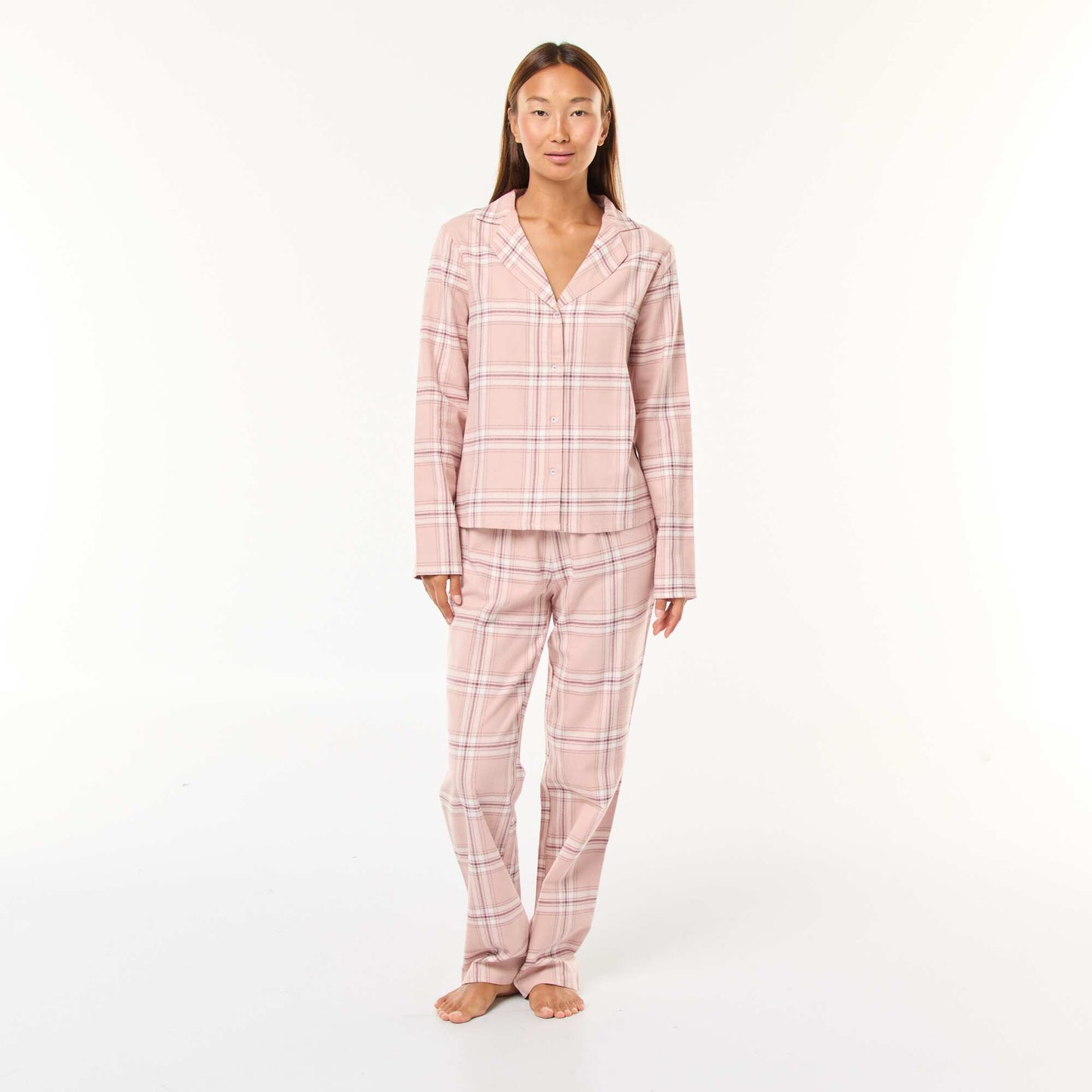 Pyjama long 2 pièces chemisier + pantalon - 2 pièces ROSE