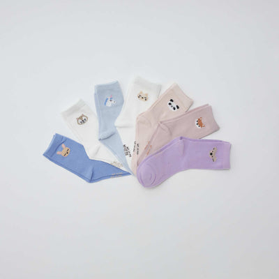 Lot de 7 paires de chaussettes mi-hauteur BLEU