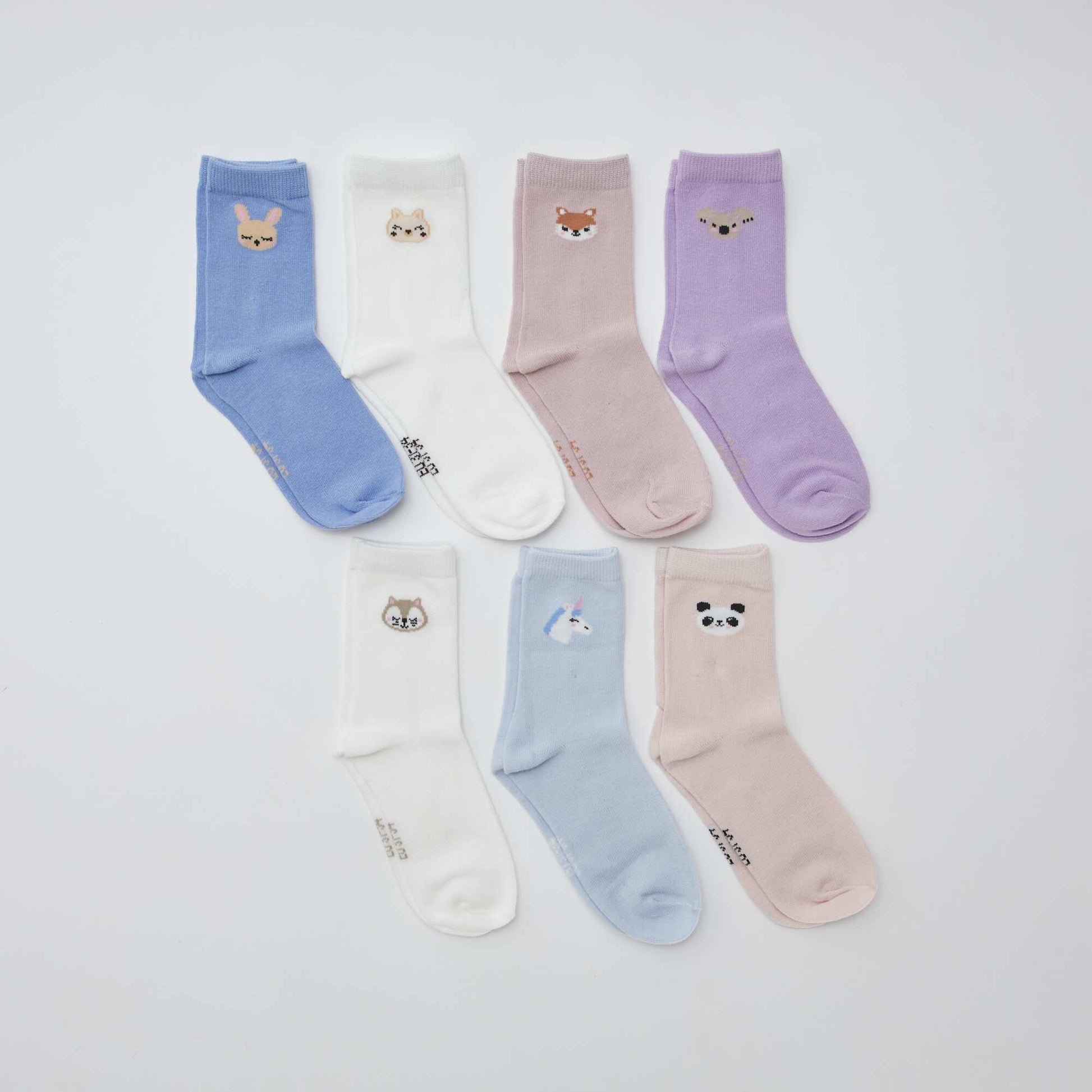 Lot de 7 paires de chaussettes mi-hauteur BLEU