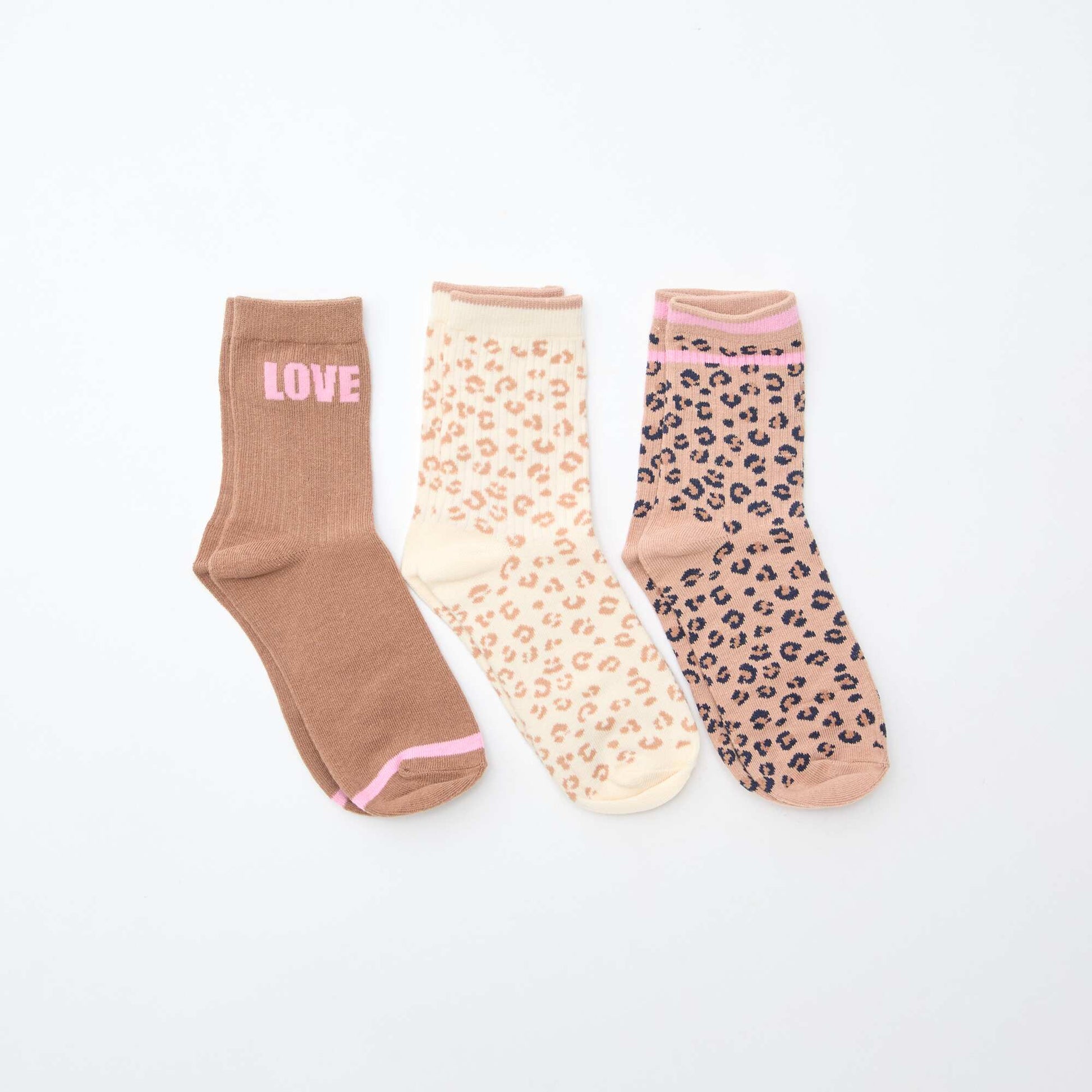 Lot de 3 paires de chaussette MARRON