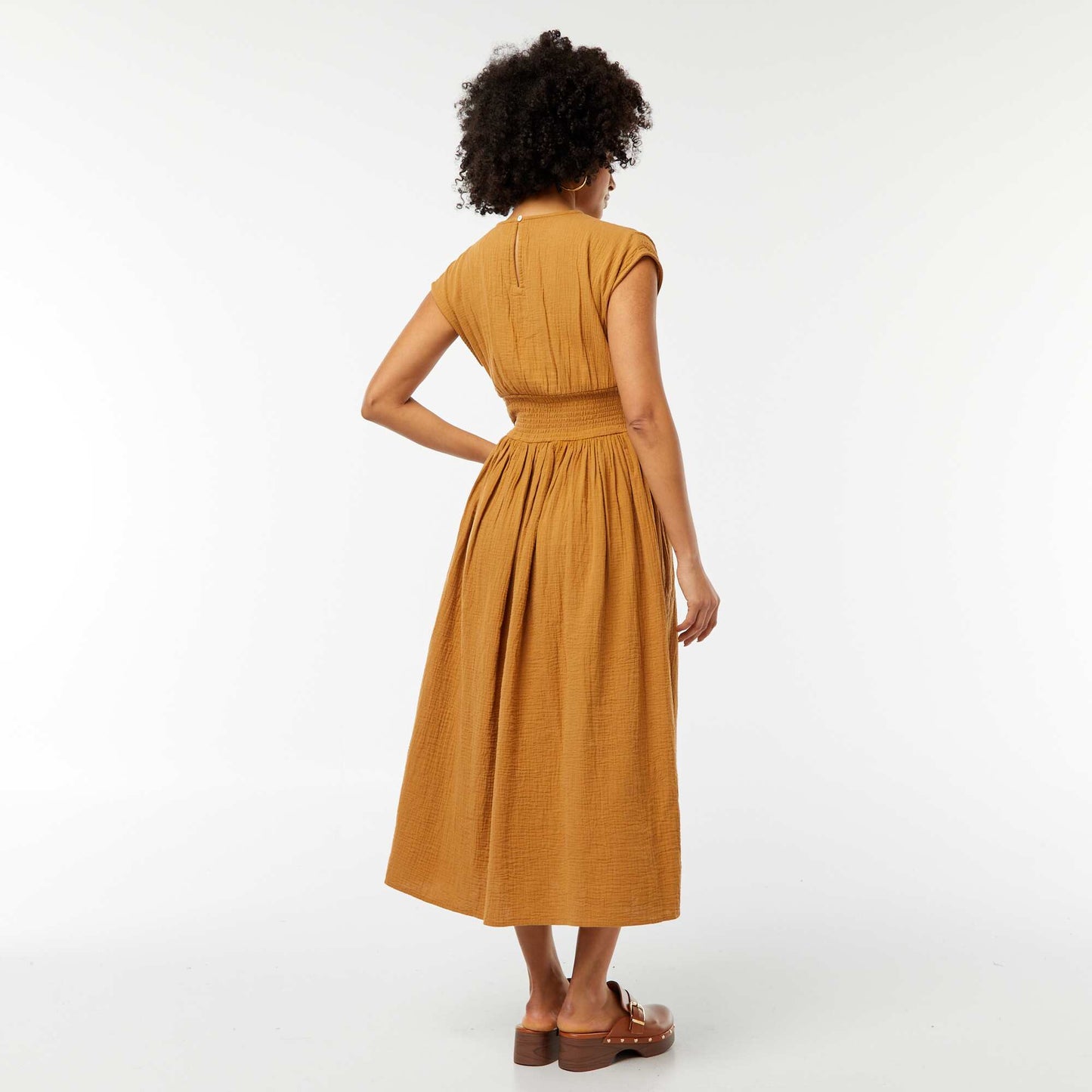 Robe longue sans manches MARRON