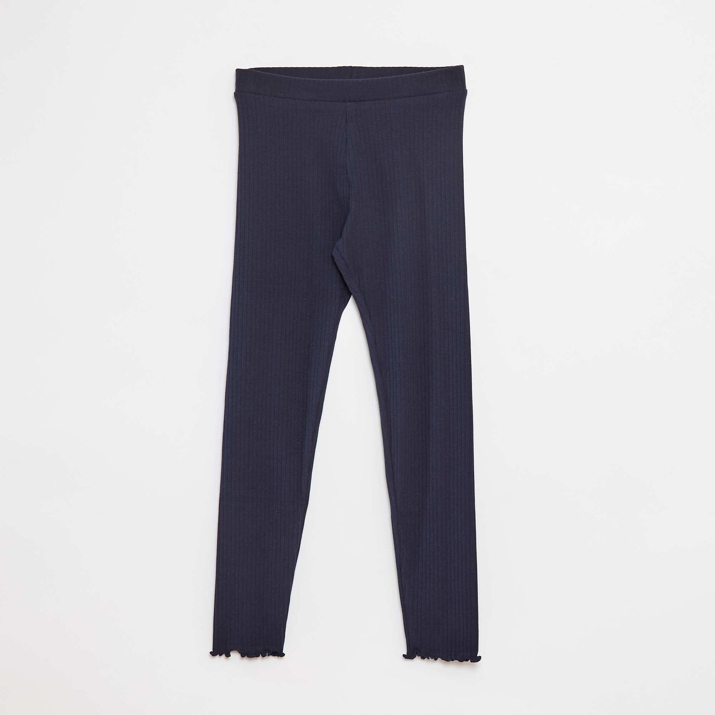Legging côtelé long uni BLEU