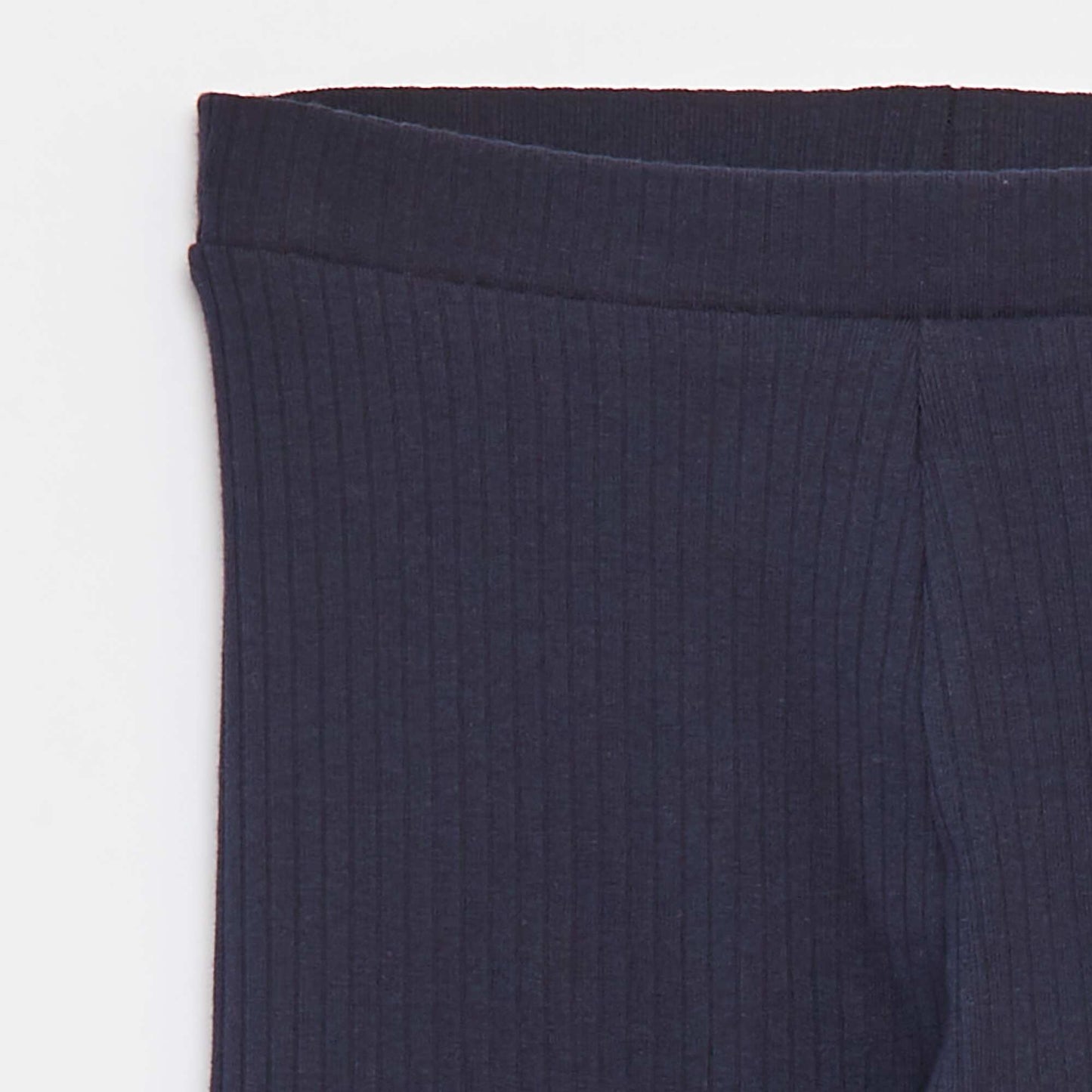 Legging côtelé long uni BLEU