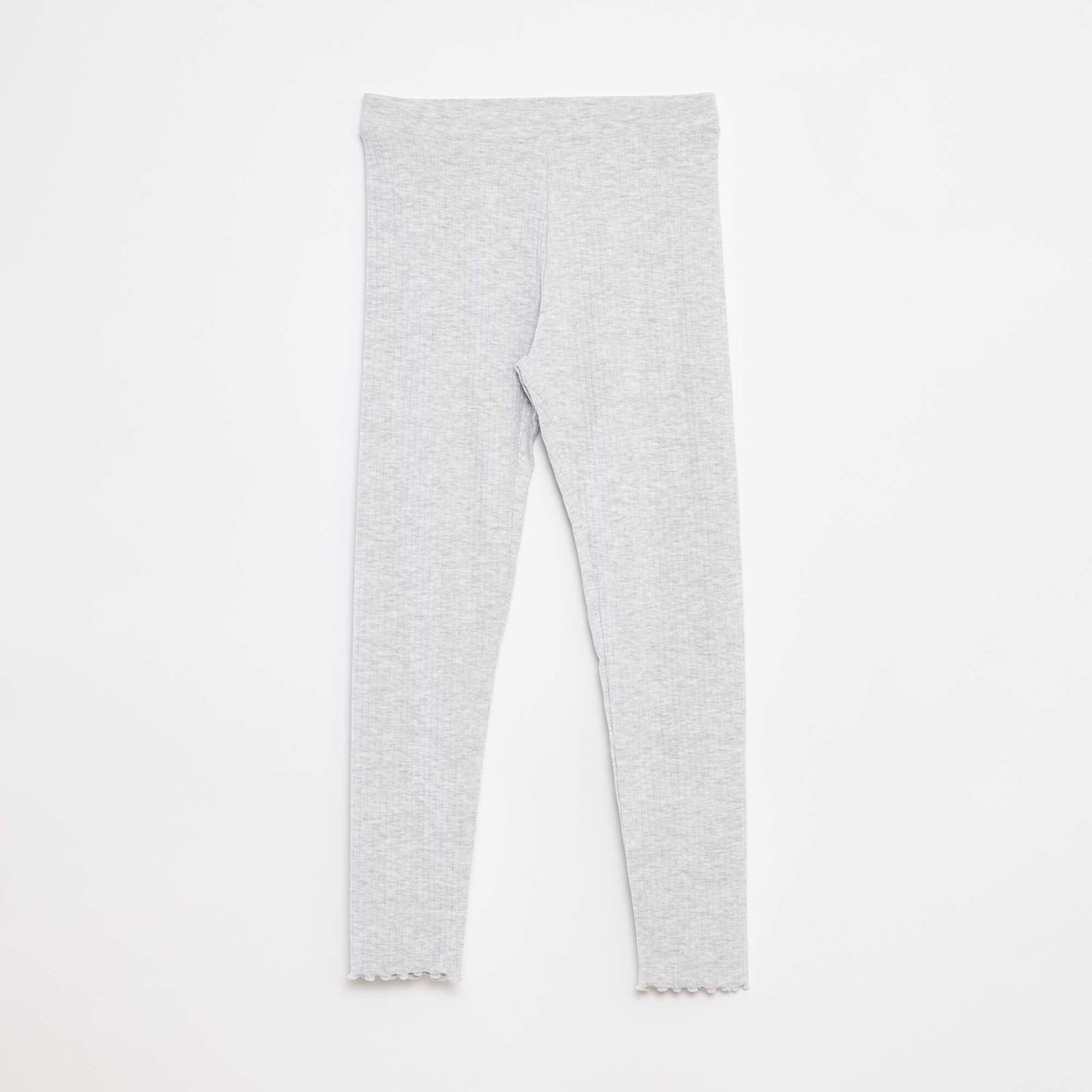 Legging côtelé long uni GRIS