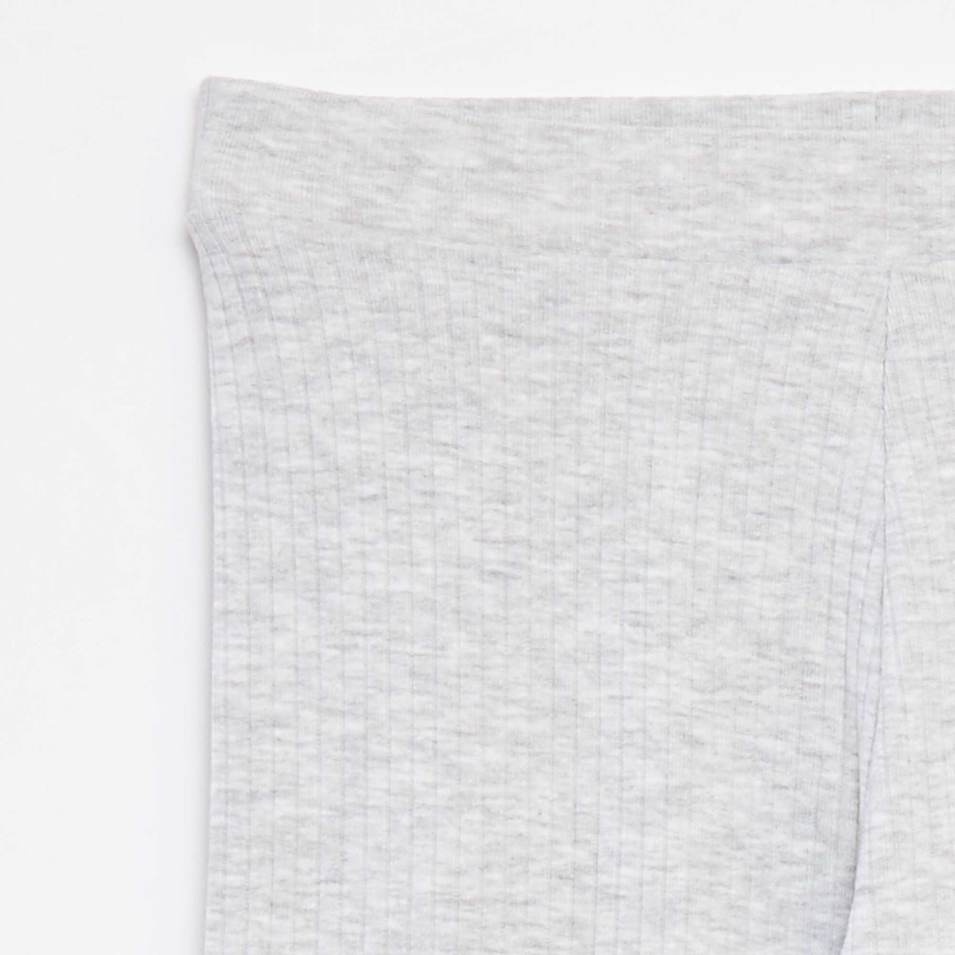 Legging côtelé long uni GRIS