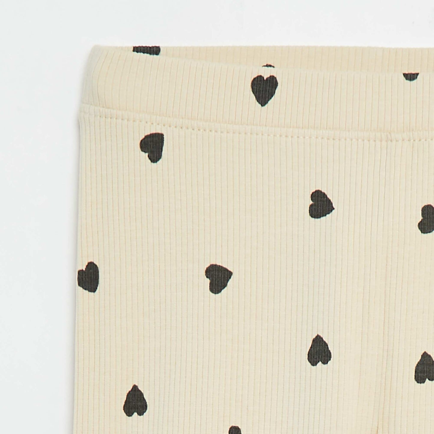 Legging côtelé à motif BEIGE