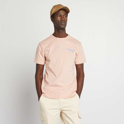 T-shirt imprimé recto/verso manches courtes ROSE