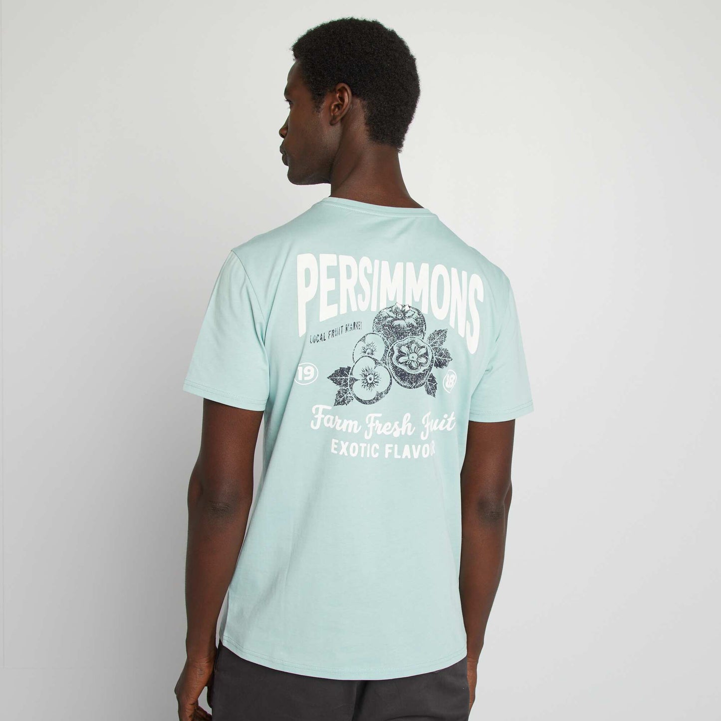 T-shirt imprimé recto/verso manches courtes VERT