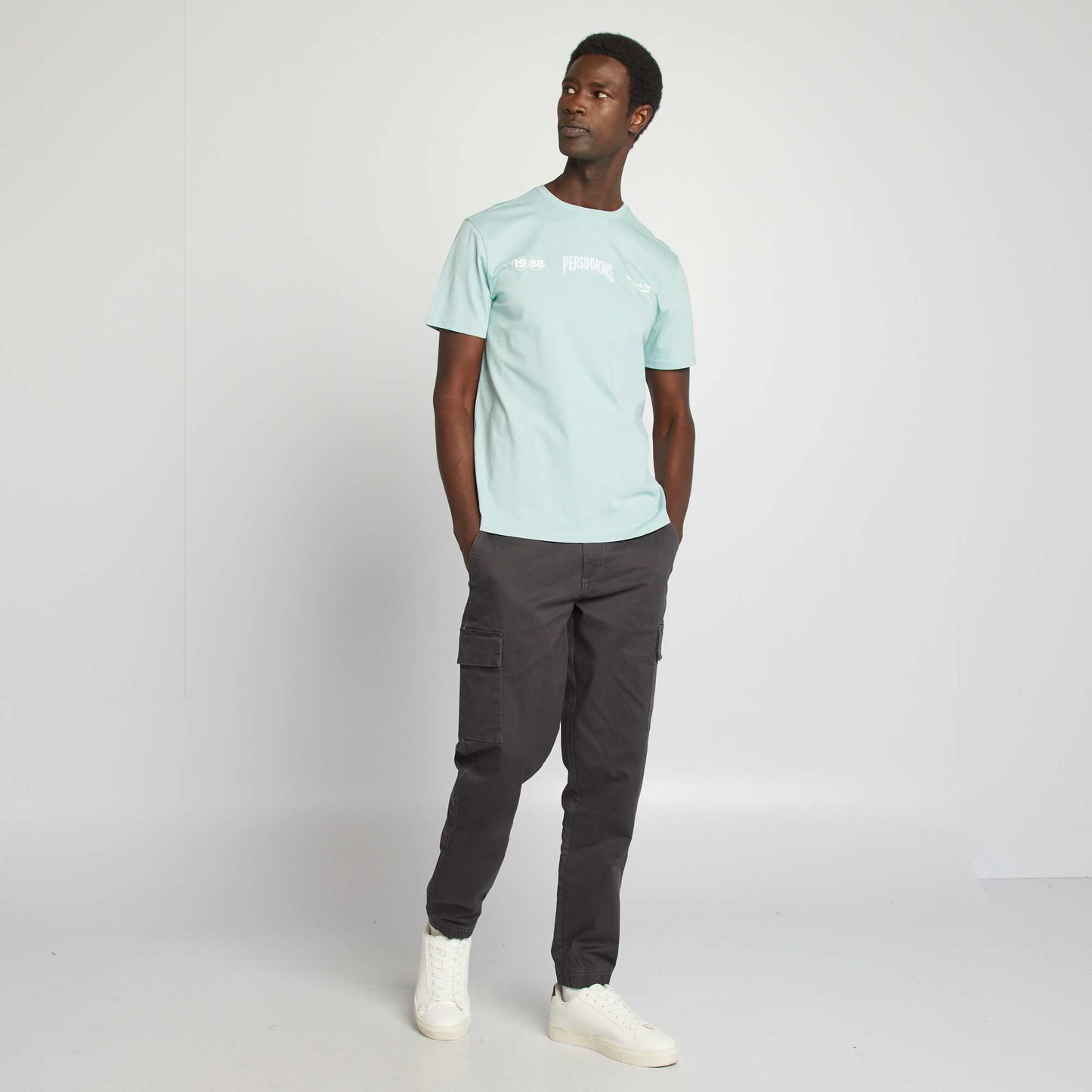 T-shirt imprimé recto/verso manches courtes VERT