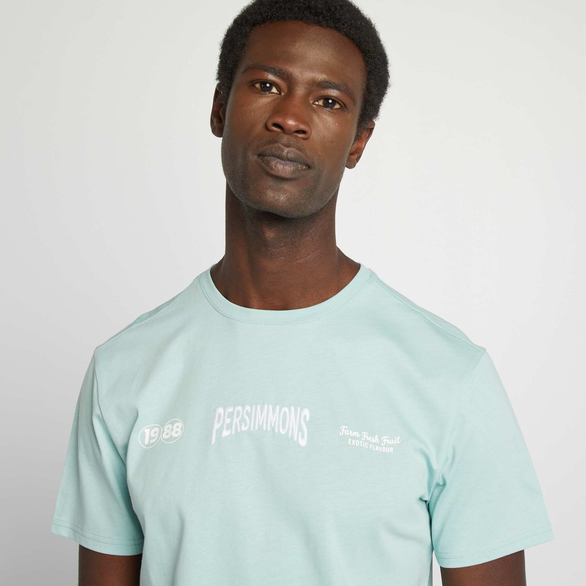 T-shirt imprimé recto/verso manches courtes VERT