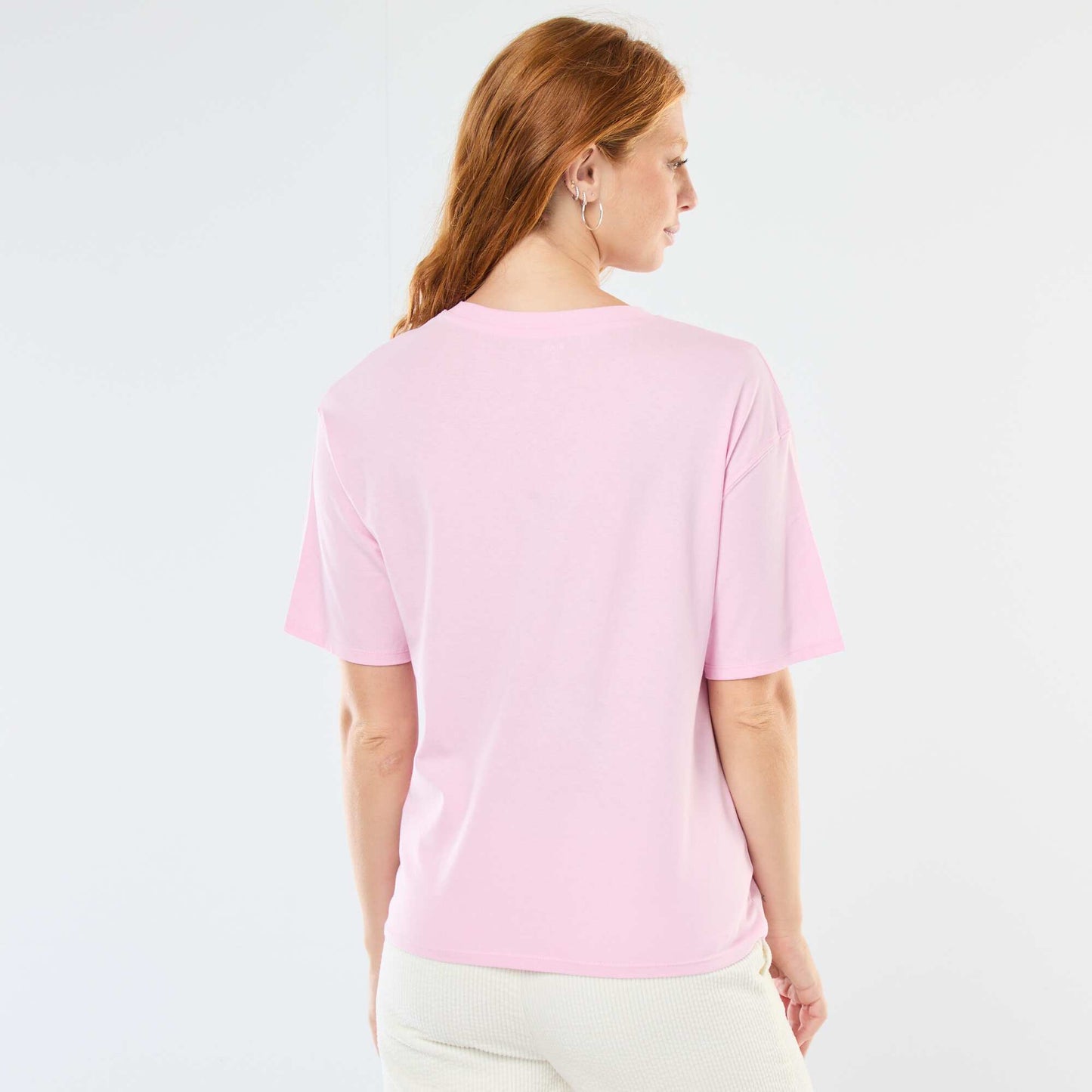 T-shirt en jersey 'Noël' imprimé à manches courte ROSE