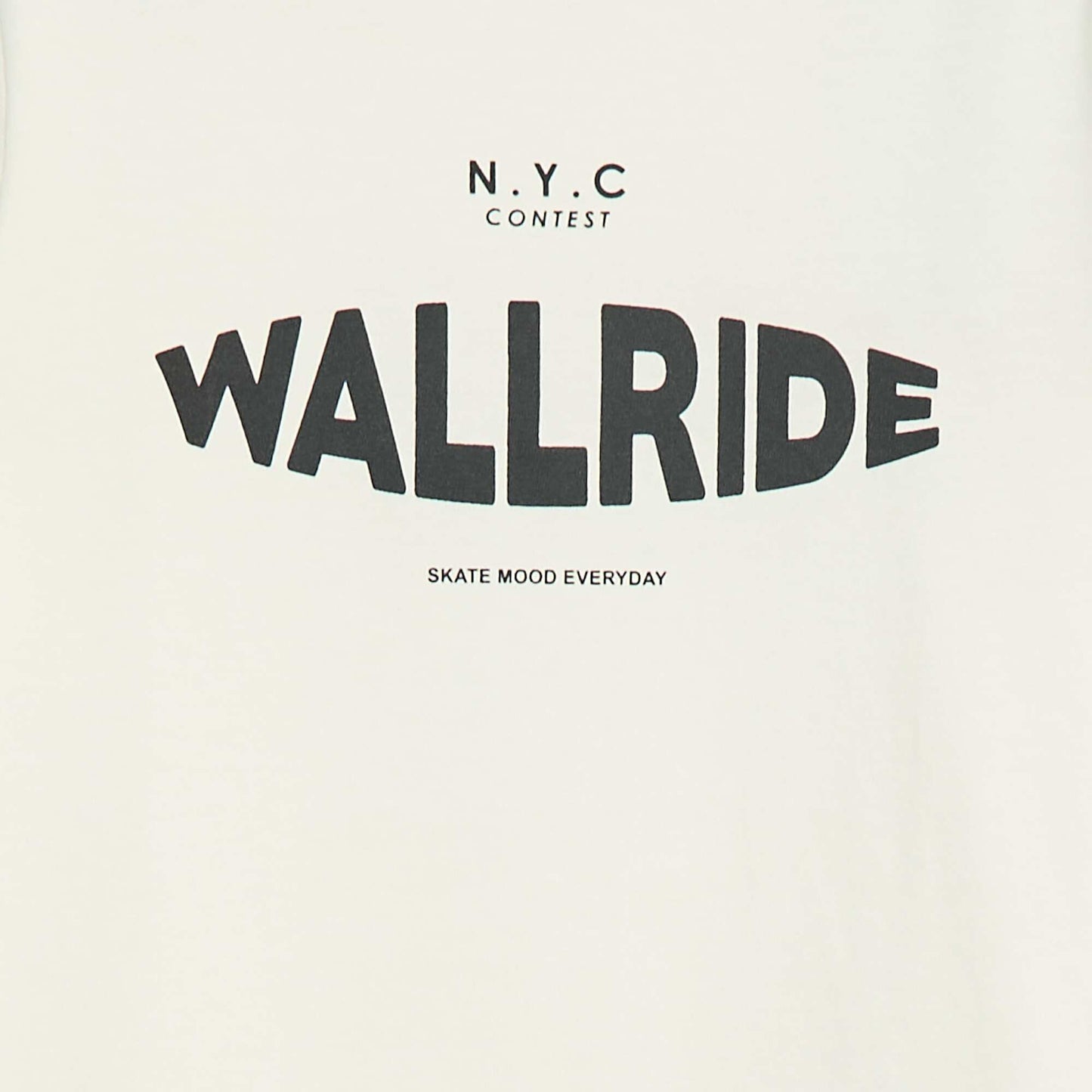 T-shirt imprimé fantaisie à manches longues BLANC