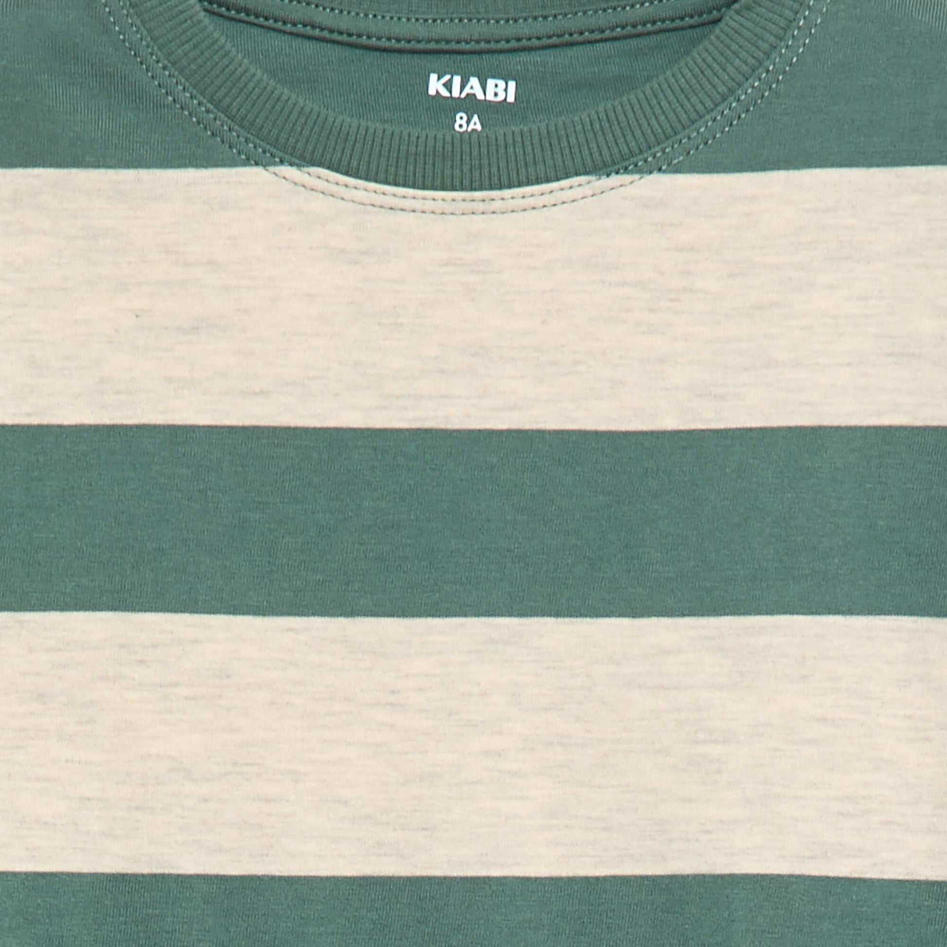 T-shirt à rayures VERT