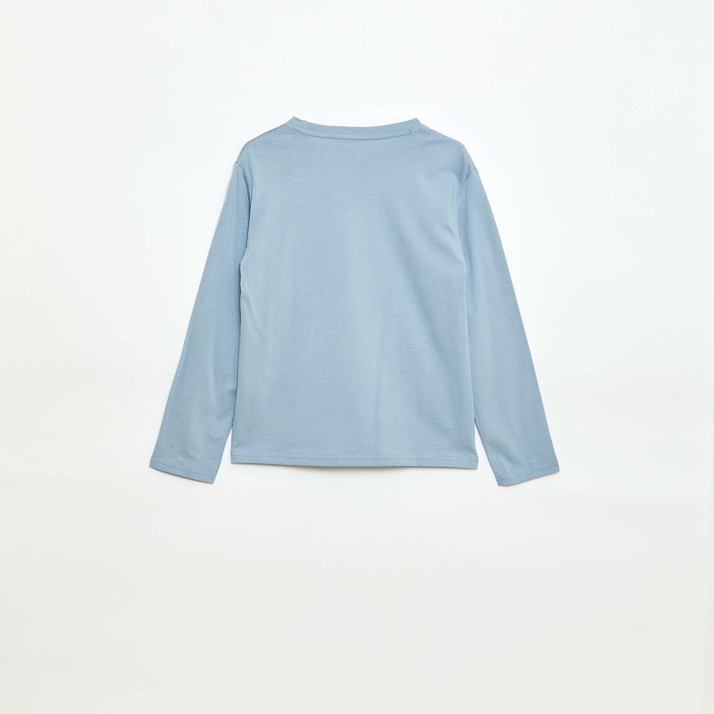 T-shirt imprimé à manches longues BLEU